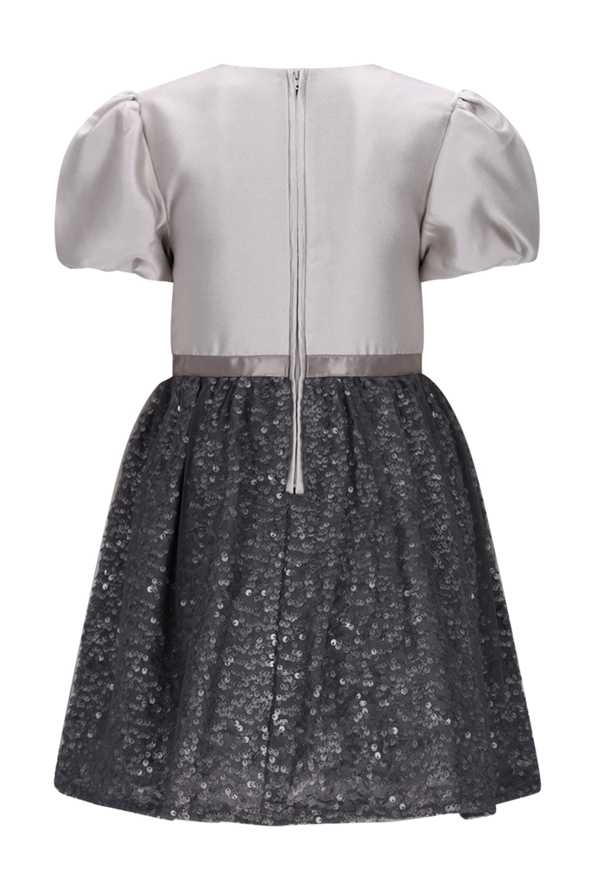 Le Chic♥ Saleonie ♥ Pailletten Jurk *Grijs*