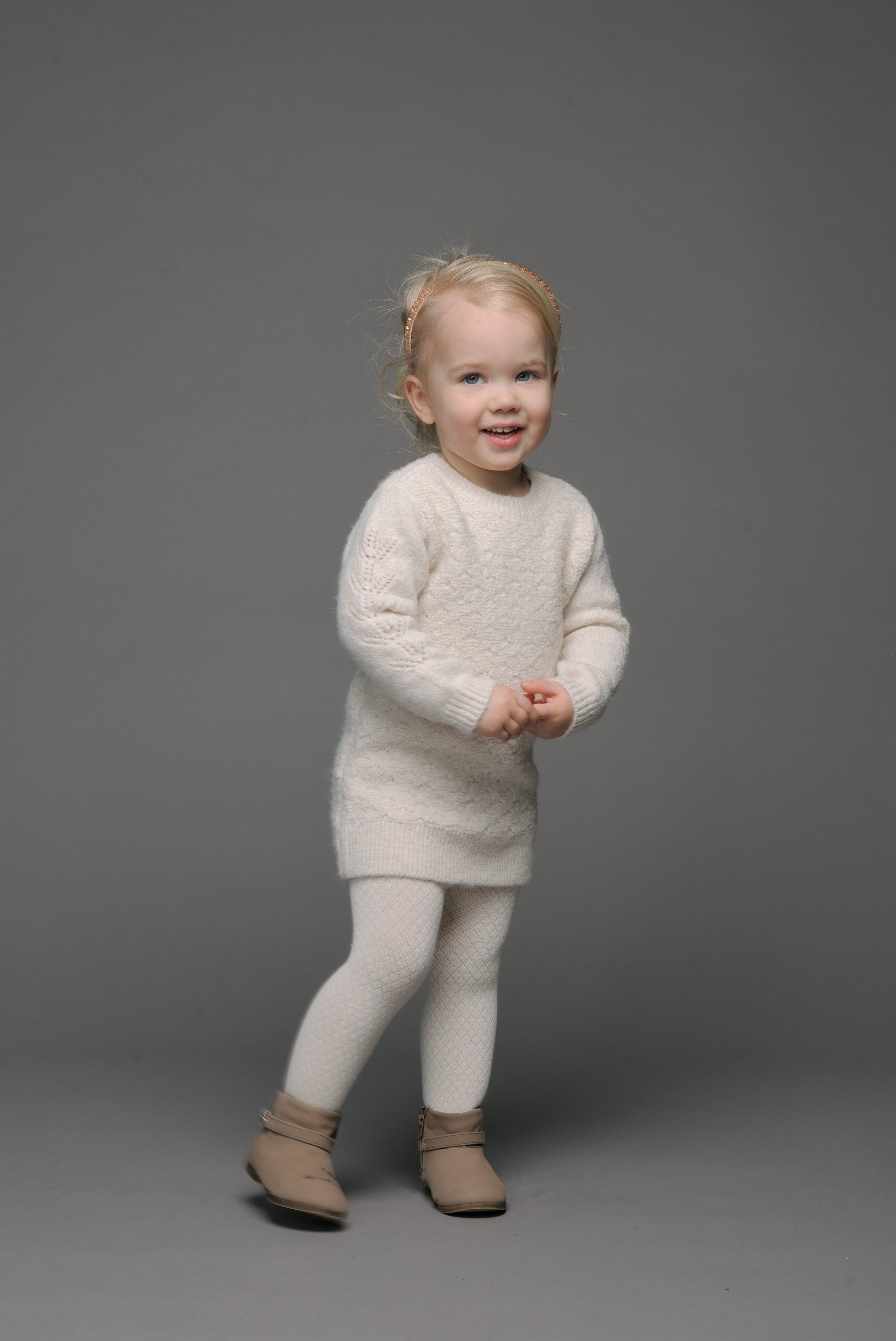 LE CHIC MINI♥ Saknity ♥ Gebreid Jurkje *Off-White*