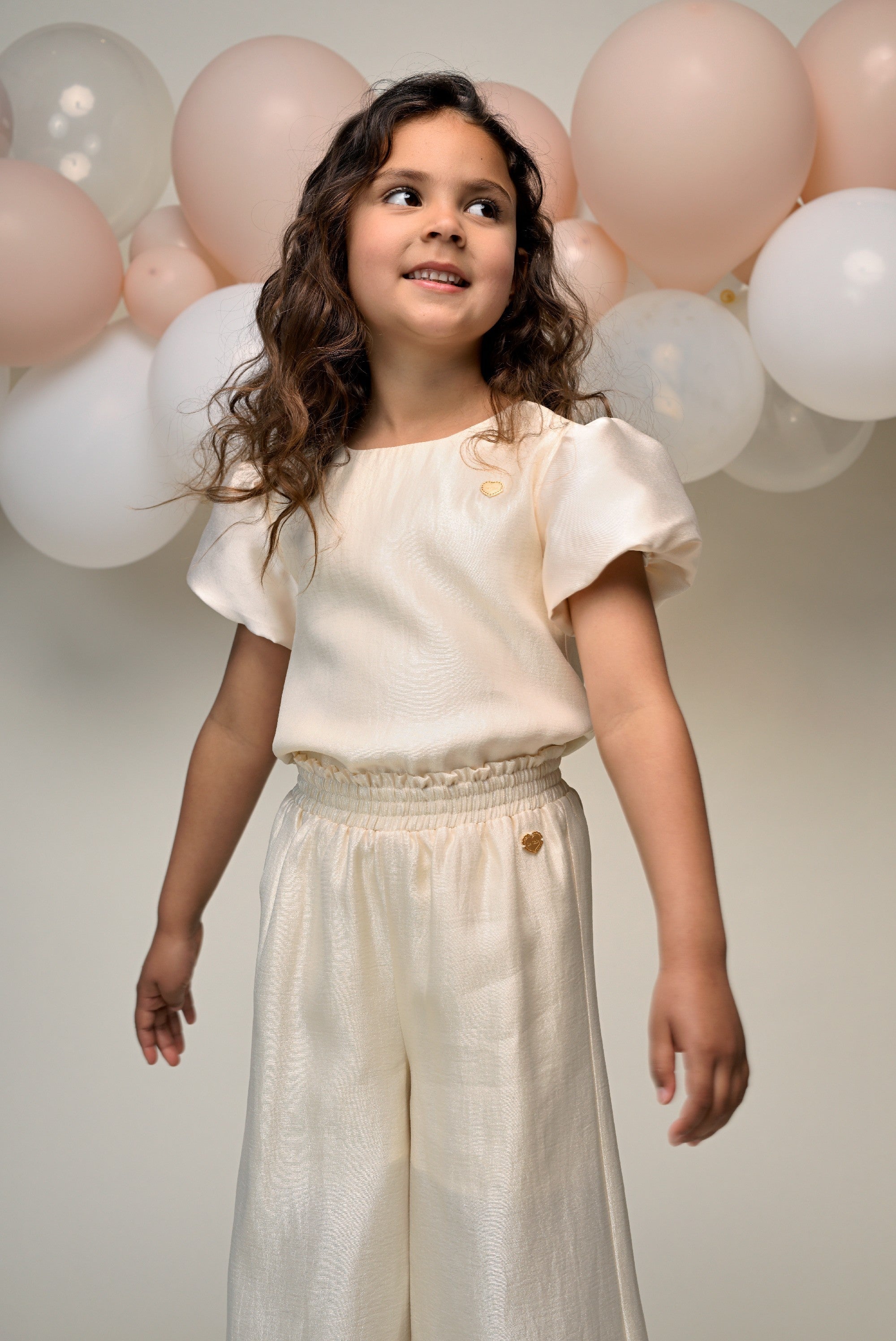 Le Chic ECHIN pofmouw A-lijn top. Meringue Mood