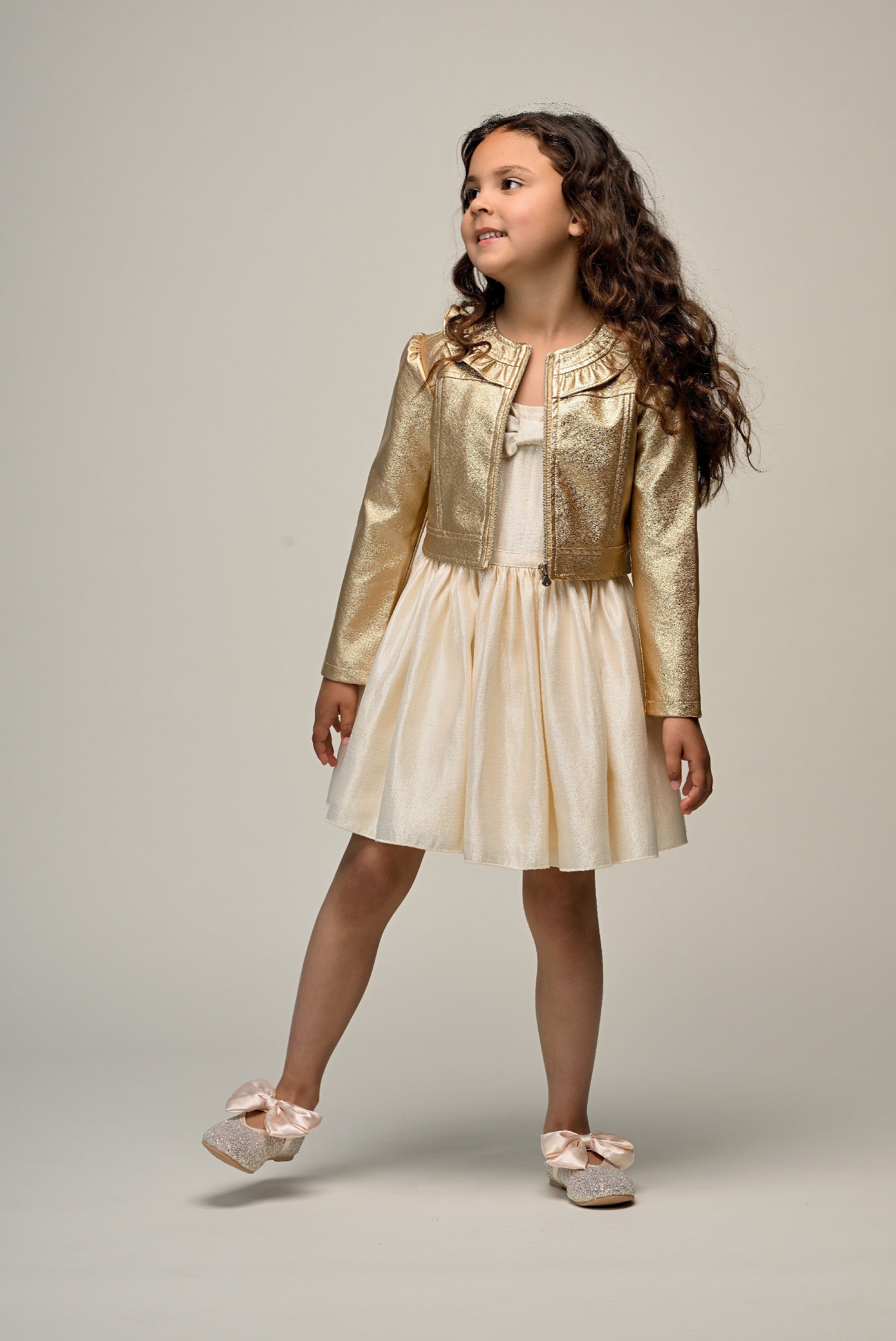 Le Chic ARLETTE fake leather jack. Golden Glow