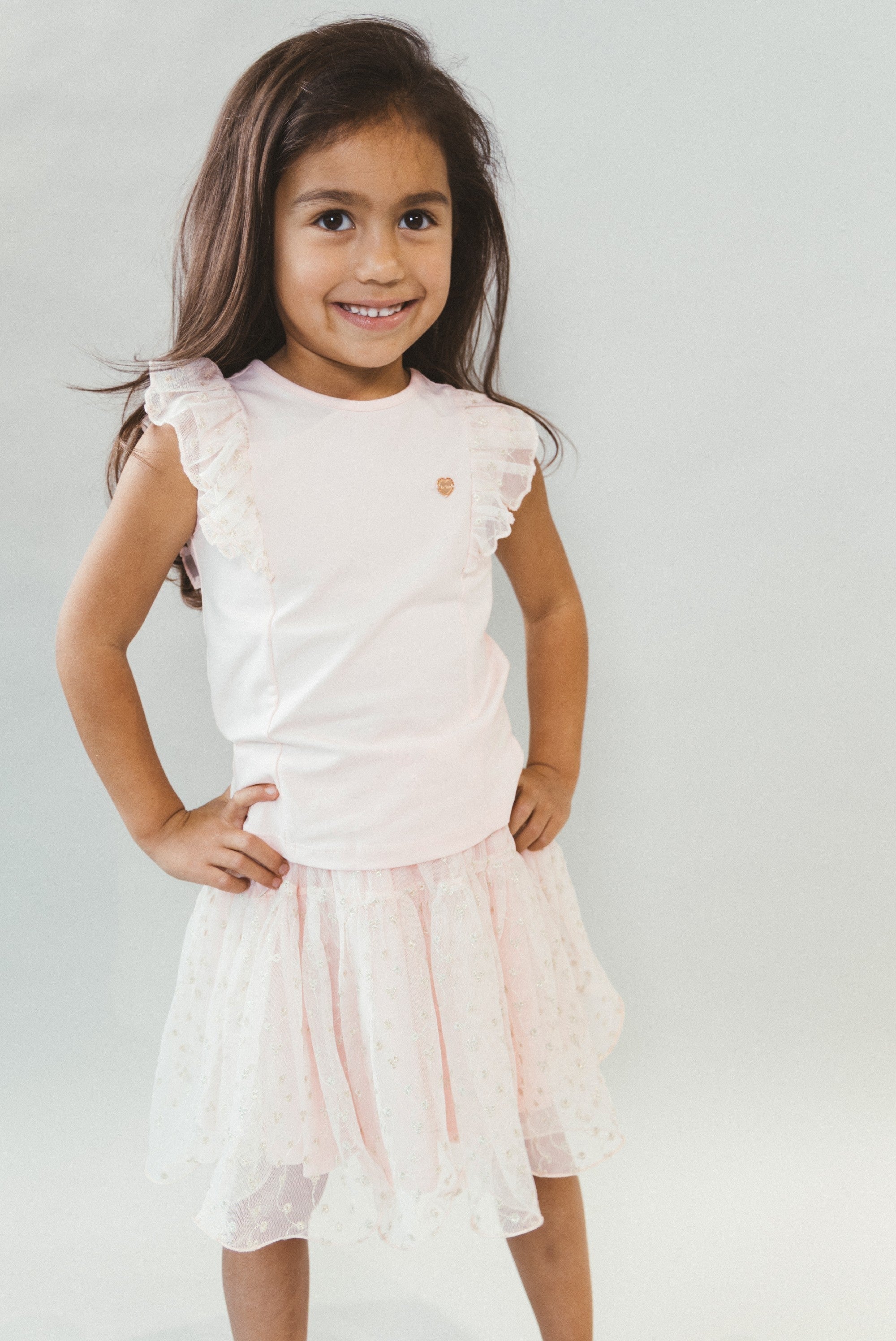 Le Chic NOPPY mouwloos T-shirt. Pink Symphony