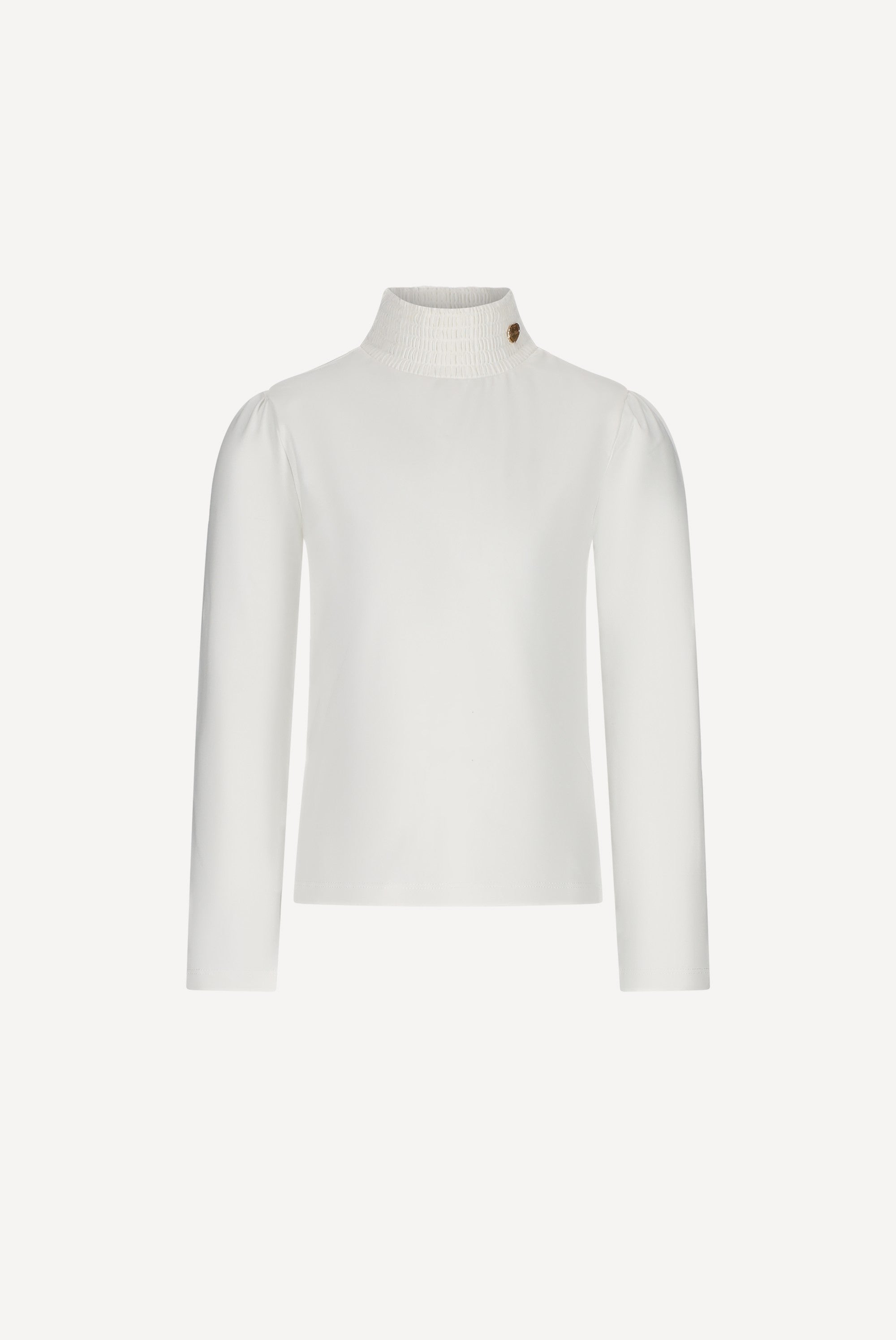Le Chic NOUCHKA smock-kraag T-shirt. Off White