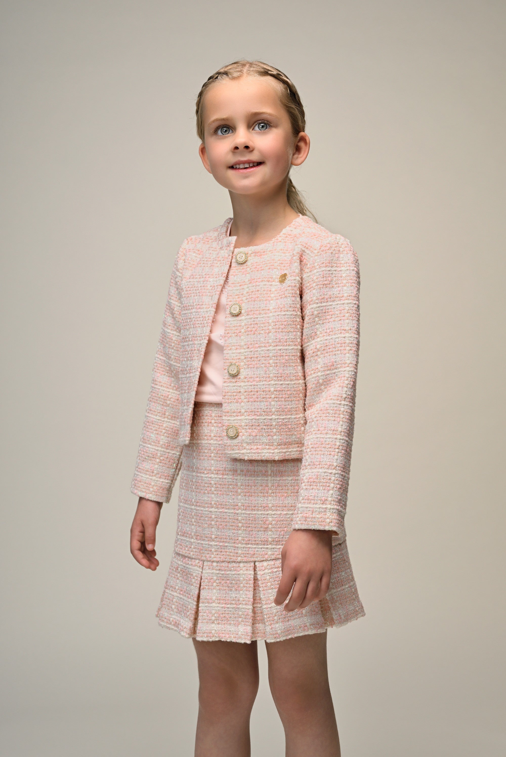 Le Chic TIVVY tweed rok. Pink Symphony