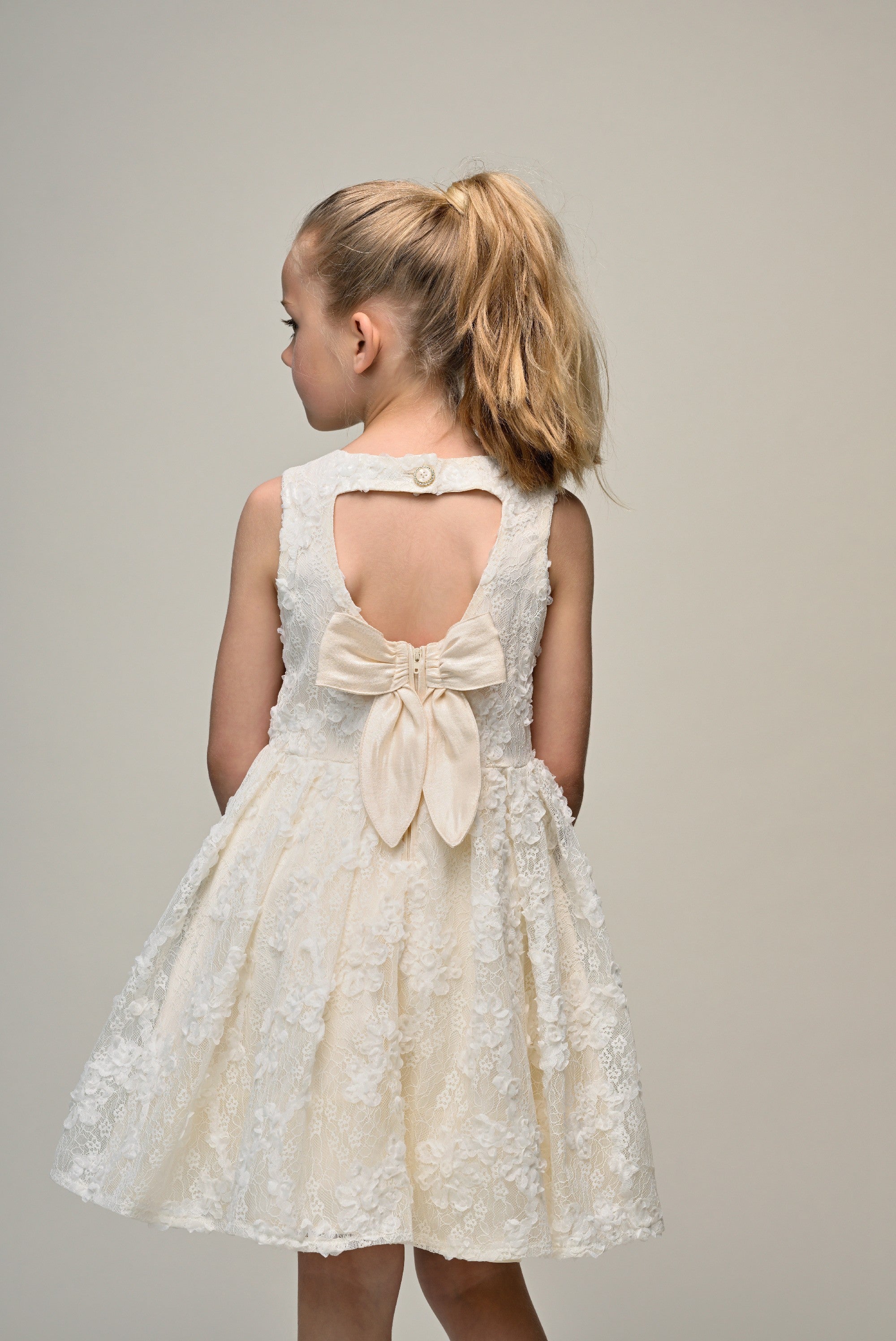 Le Chic SOLUNA open-back jurk. Pearl