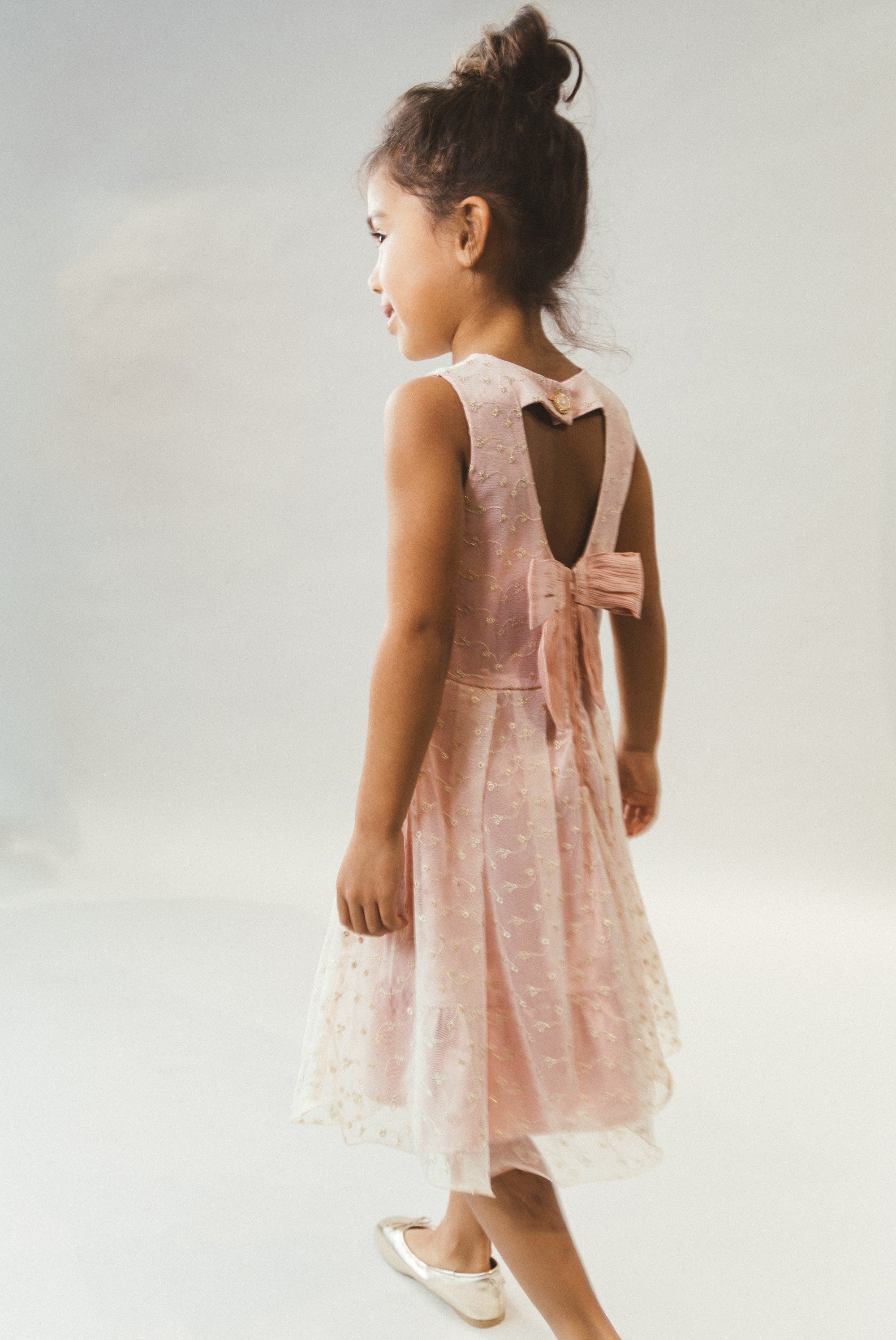 Le Chic SOLUNA open-back jurk. Pink Symphony