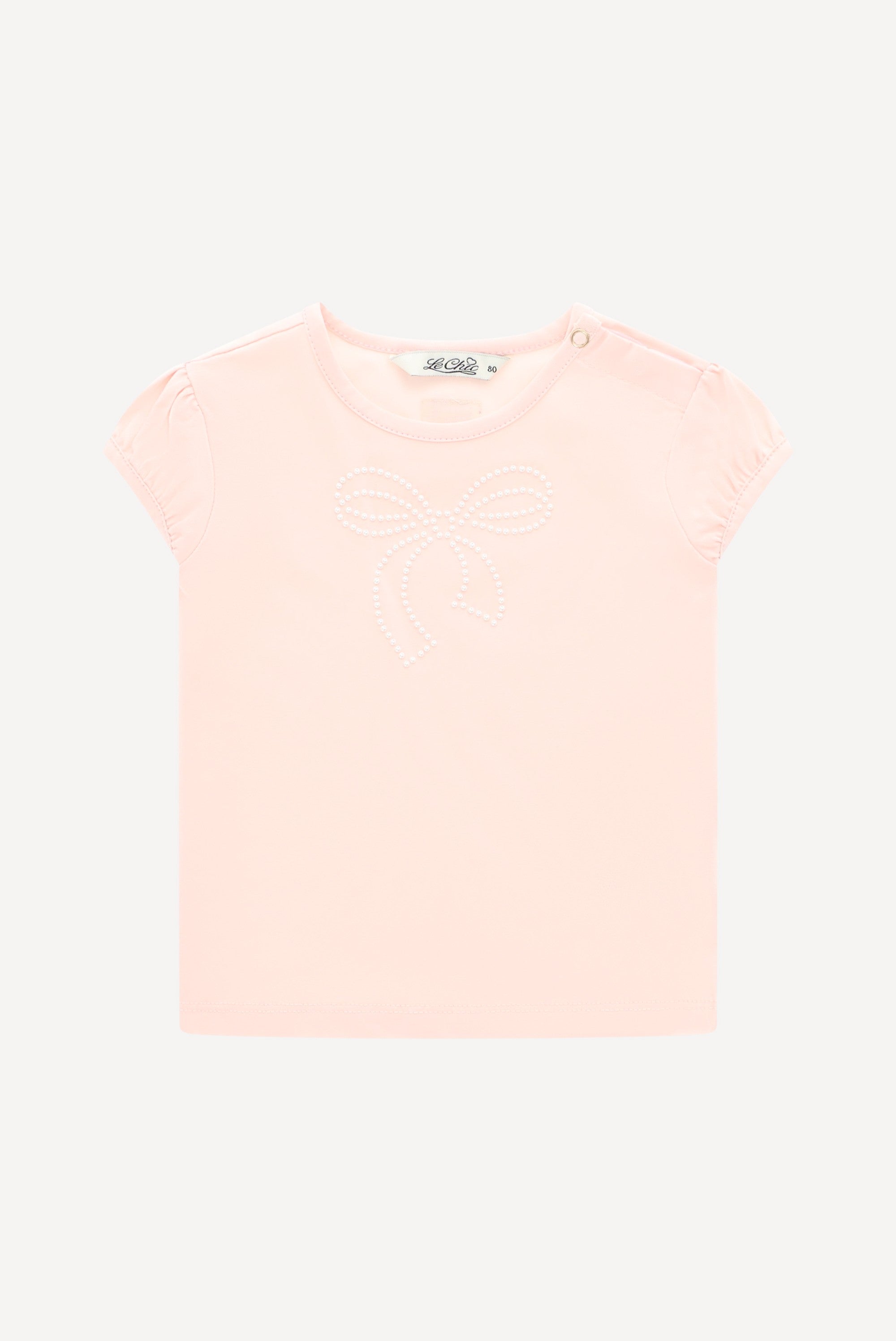 Le Chic NOKI parel T-shirt. Pink Symphony