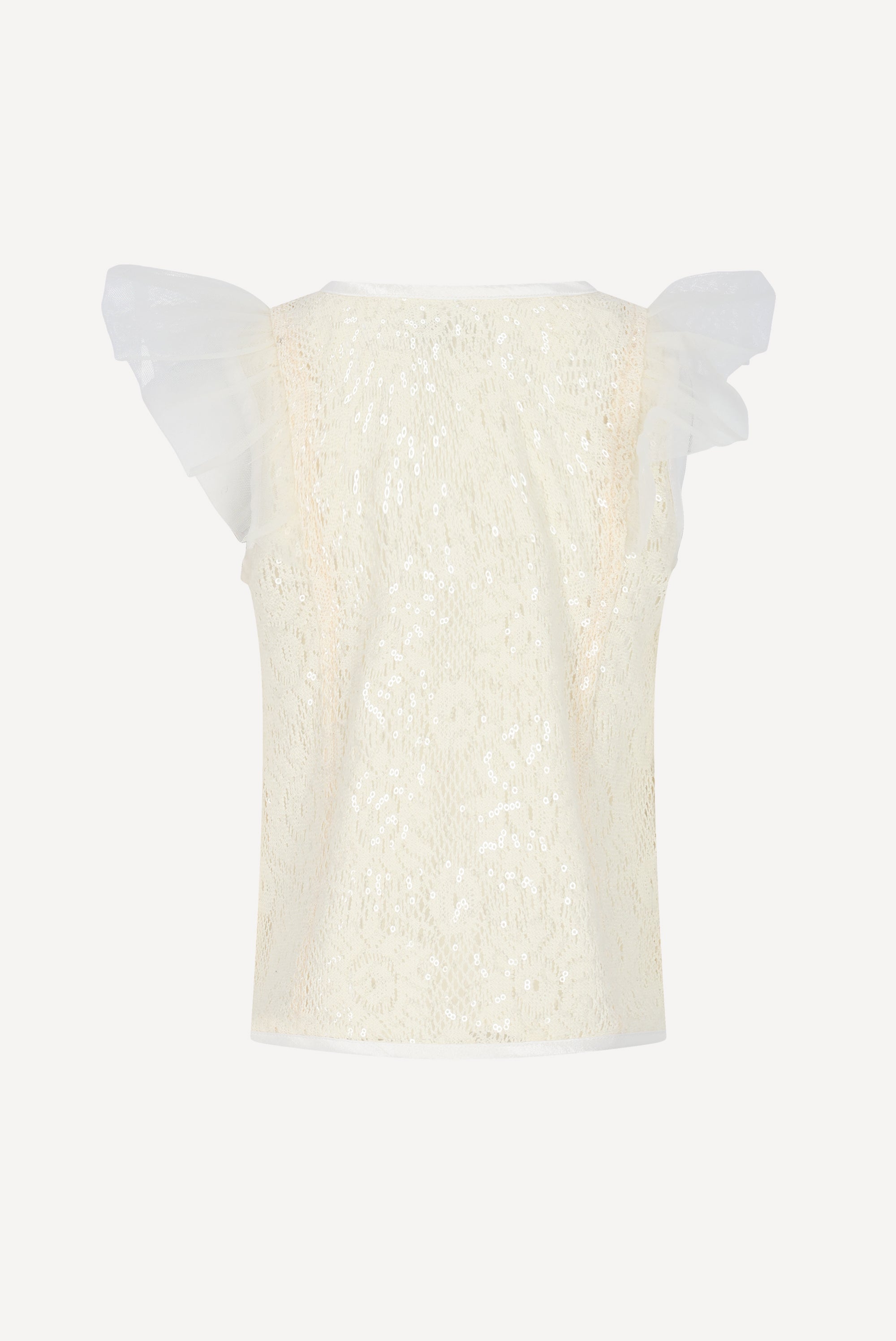 Le Chic ELSY pailletten top. Off White