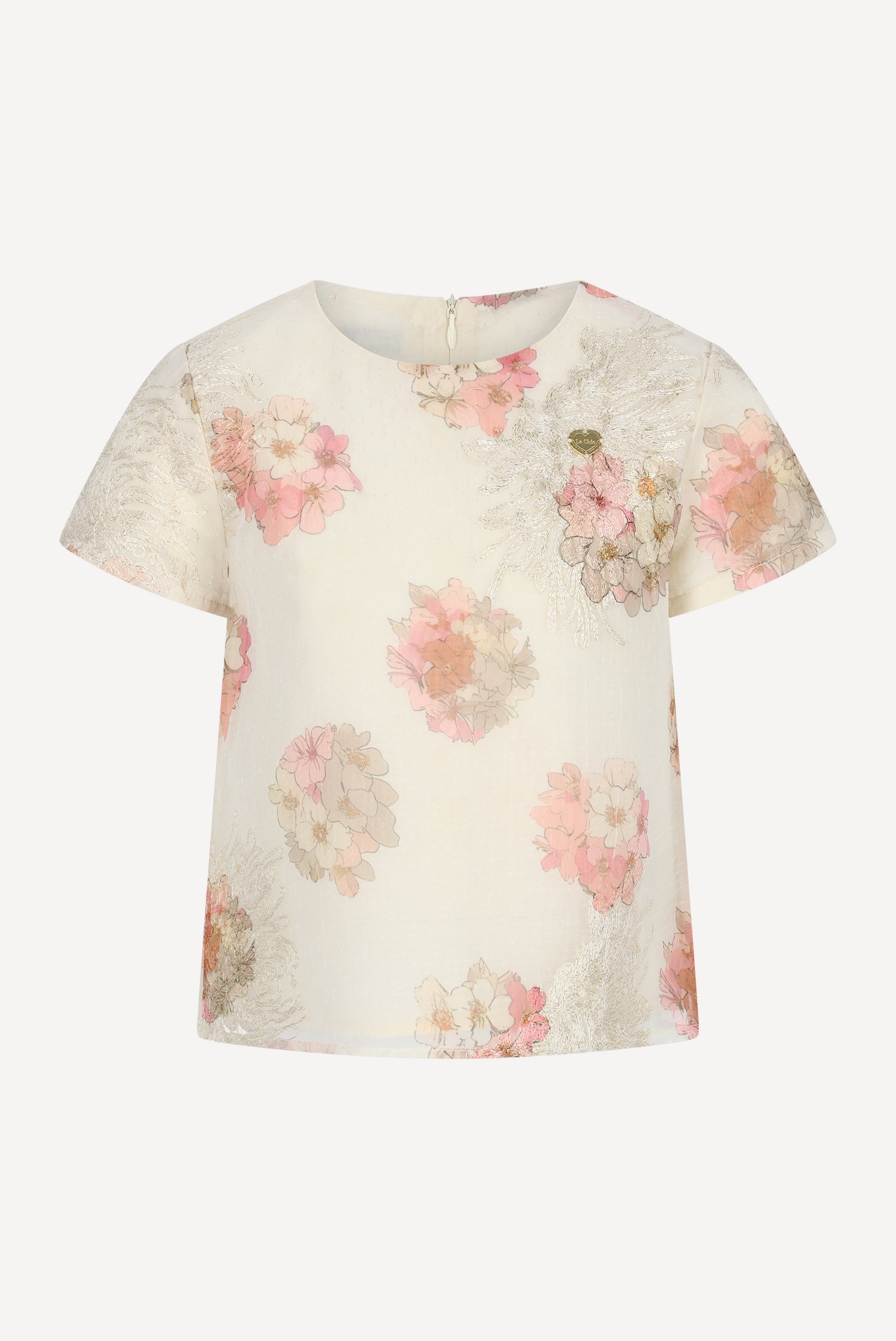 Le Chic EAZIE bloemen top. Off White Bouquet