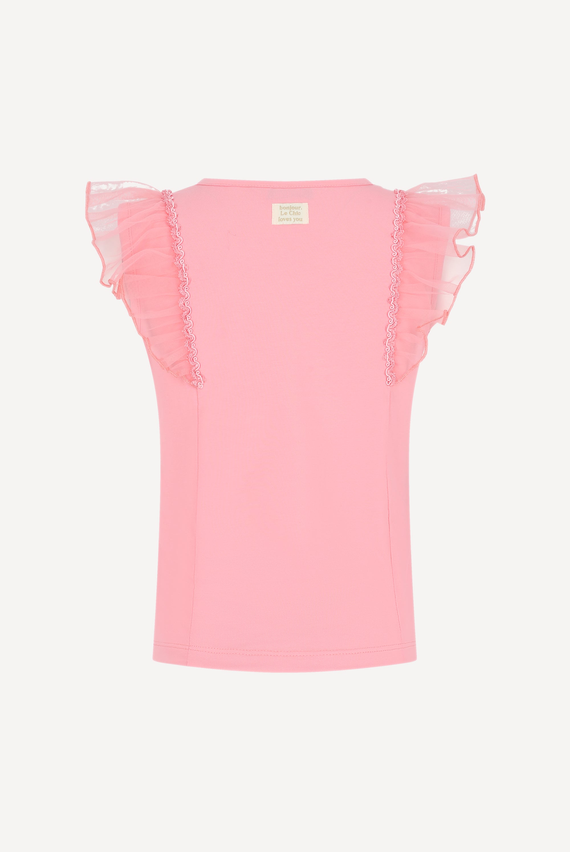 Le Chic NOPPY mouwloos T-Blouses. Flamingo Festival