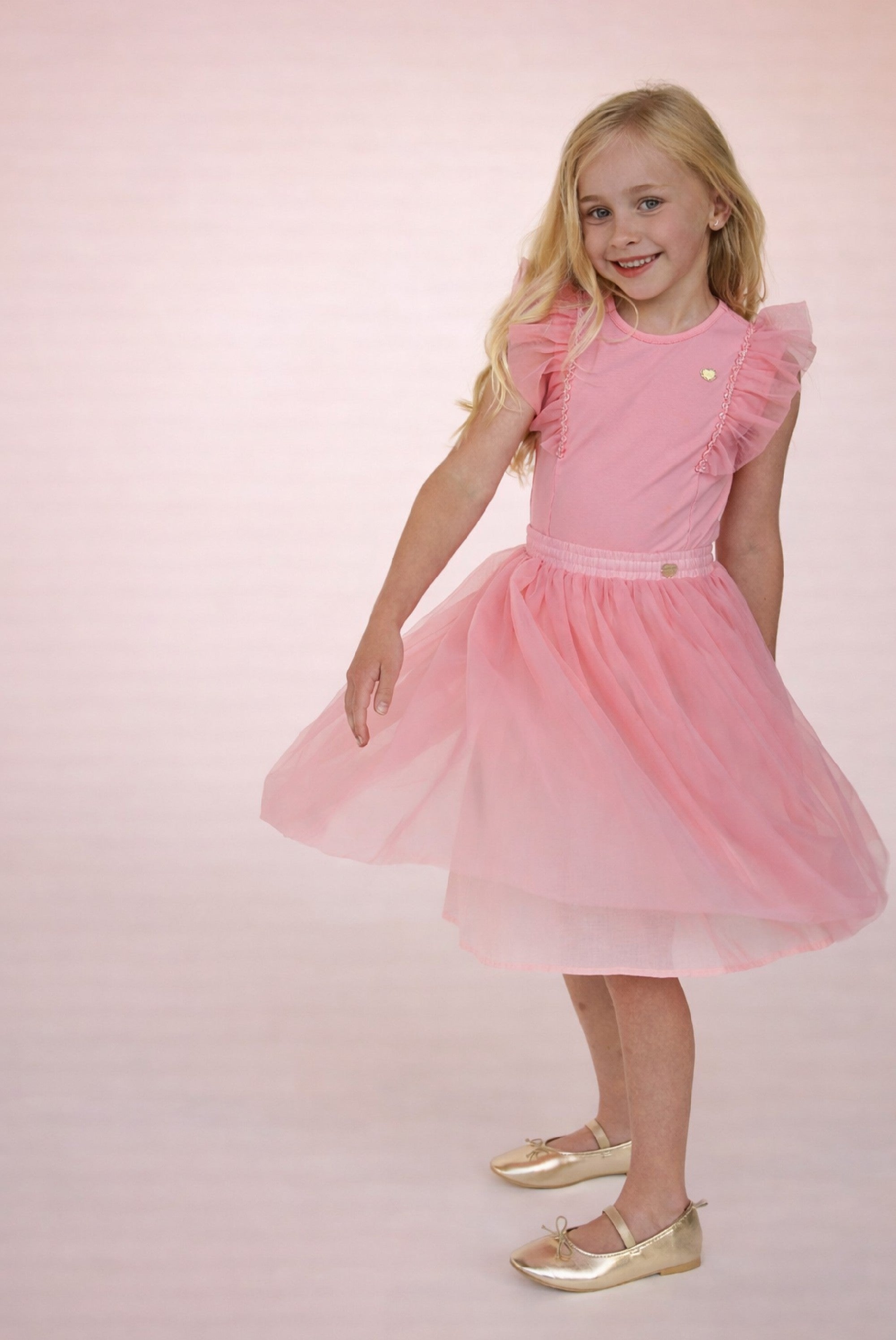 Le Chic NOPPY mouwloos T-Blouses. Flamingo Festival