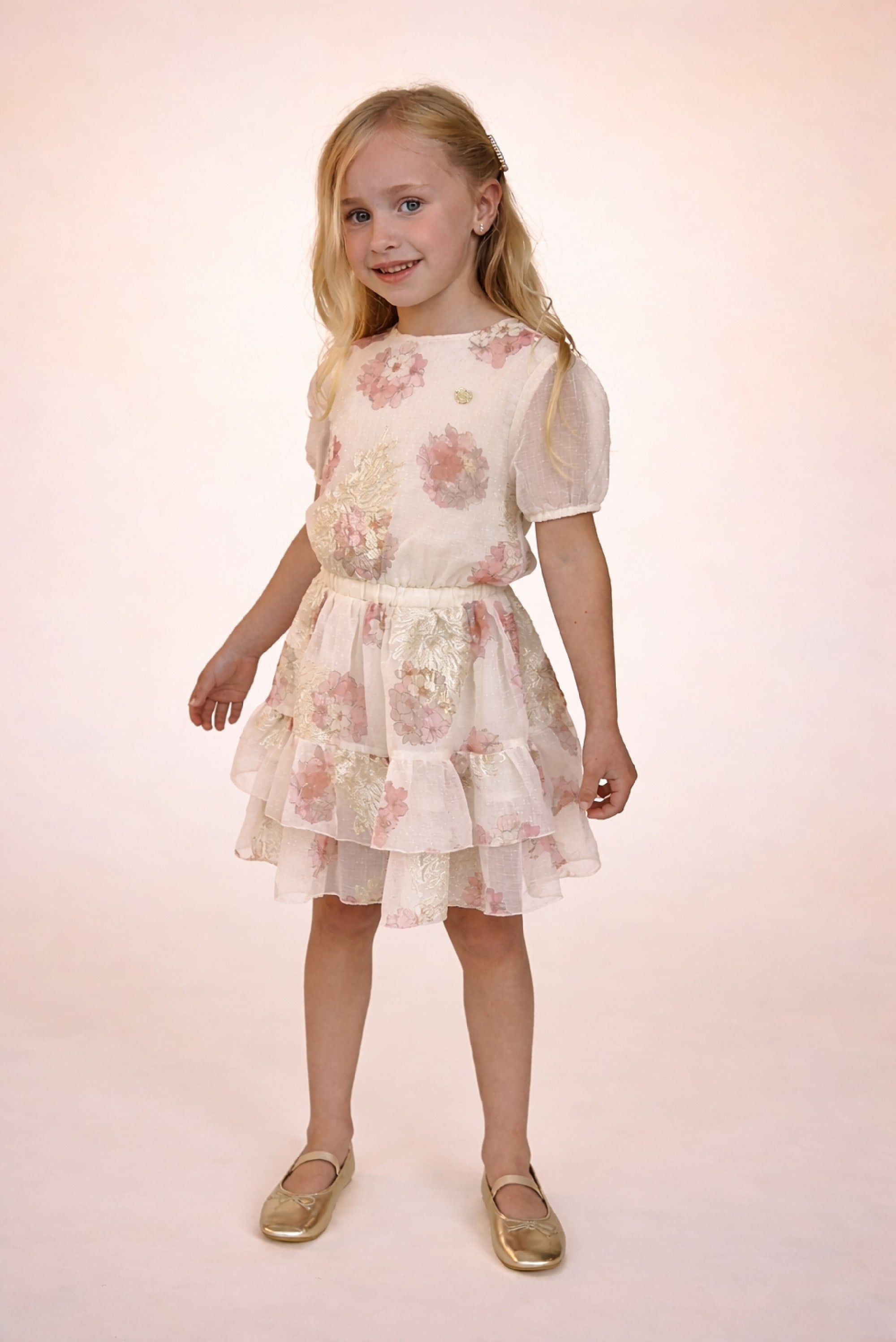 Le Chic SALSMA zomerjurk. Off White Bouquet