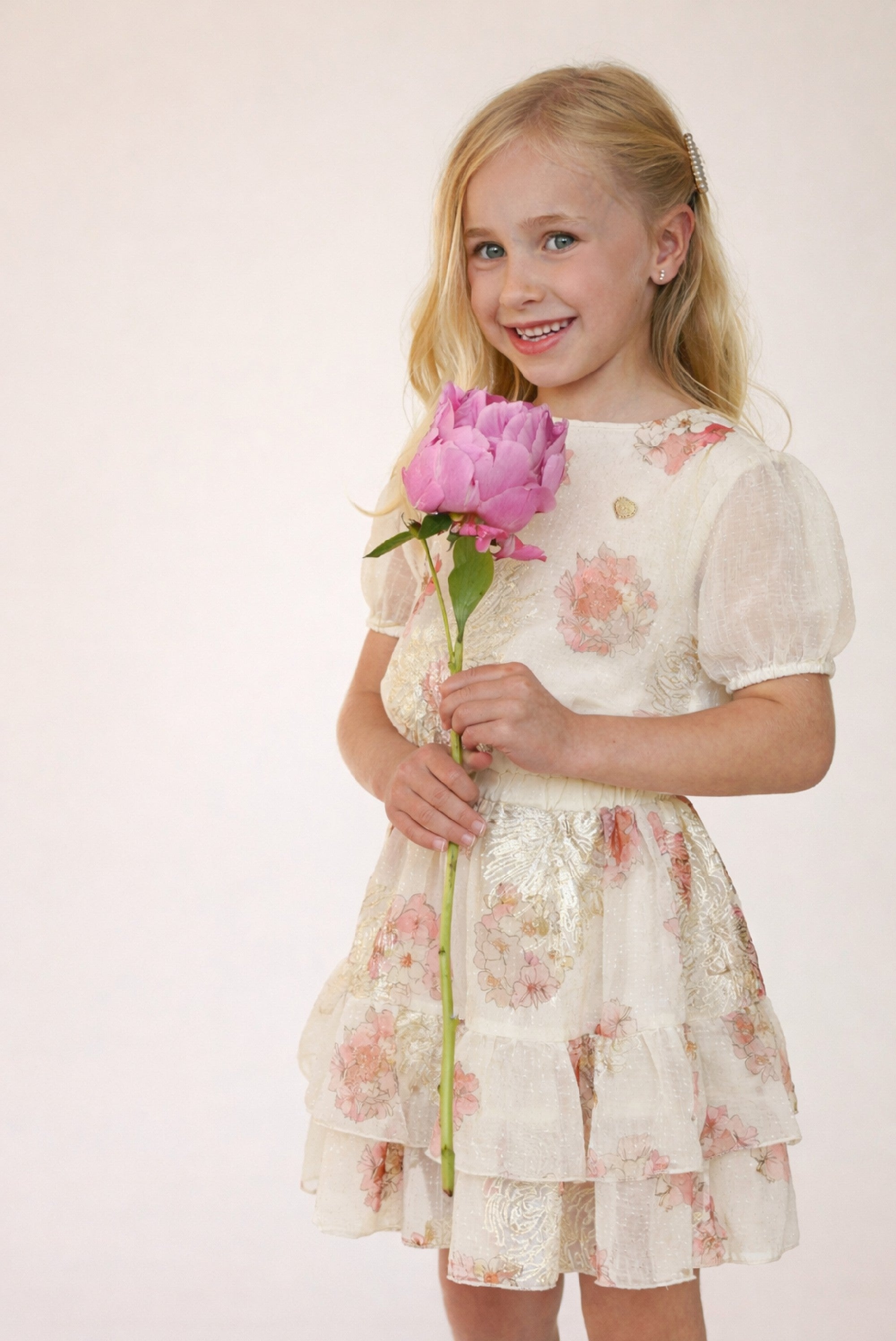 Le Chic SALSMA zomerjurk. Off White Bouquet