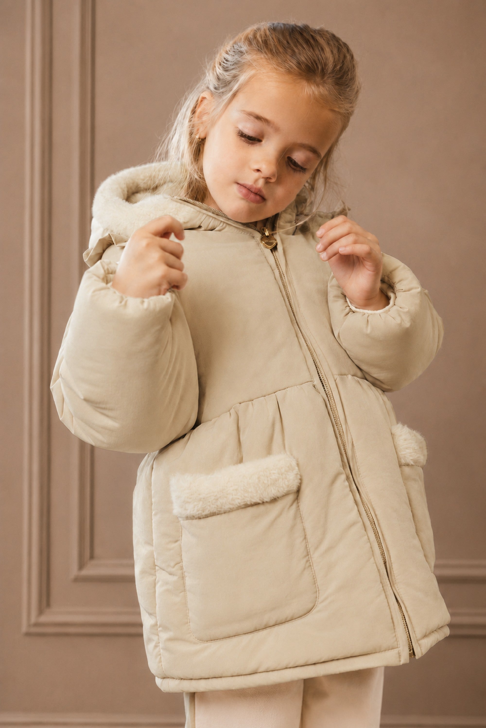 Le Chic BARLEY raglan winterjas - Dune Delight
