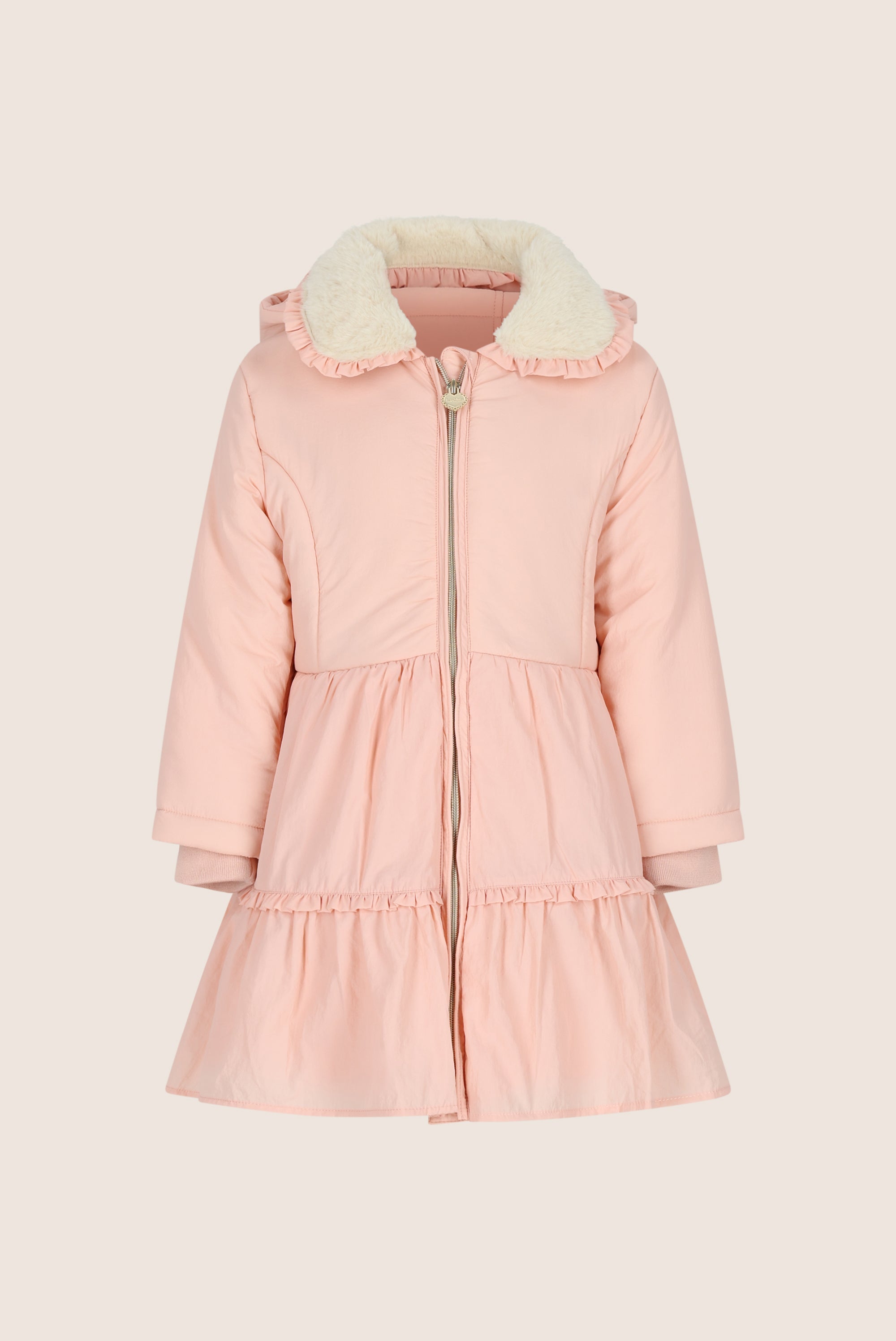 Le Chic BLANCHE ruffle winterjas - Pink Crystal