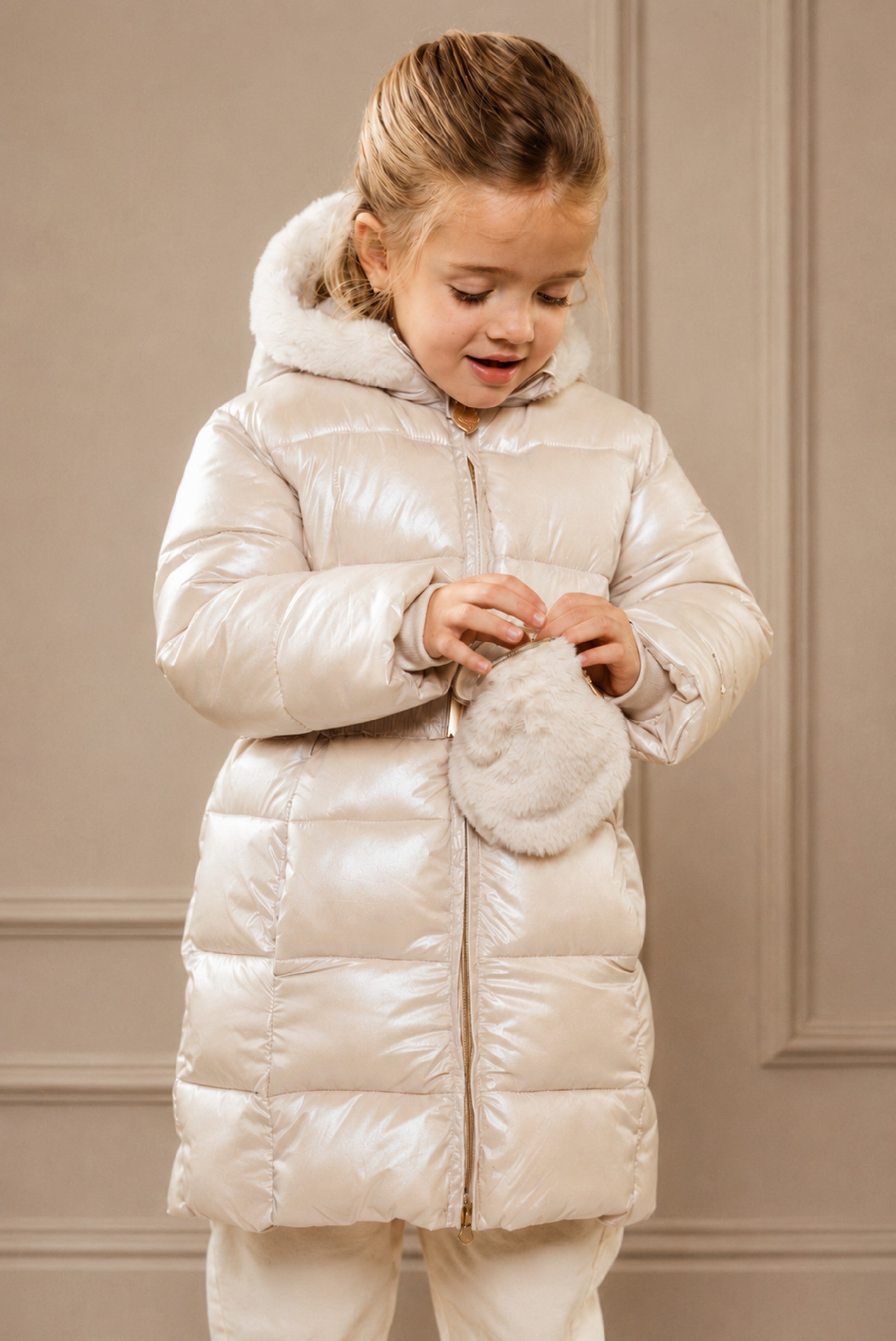 Le Chic BODHI winterjas met tasje - Silver Shadow