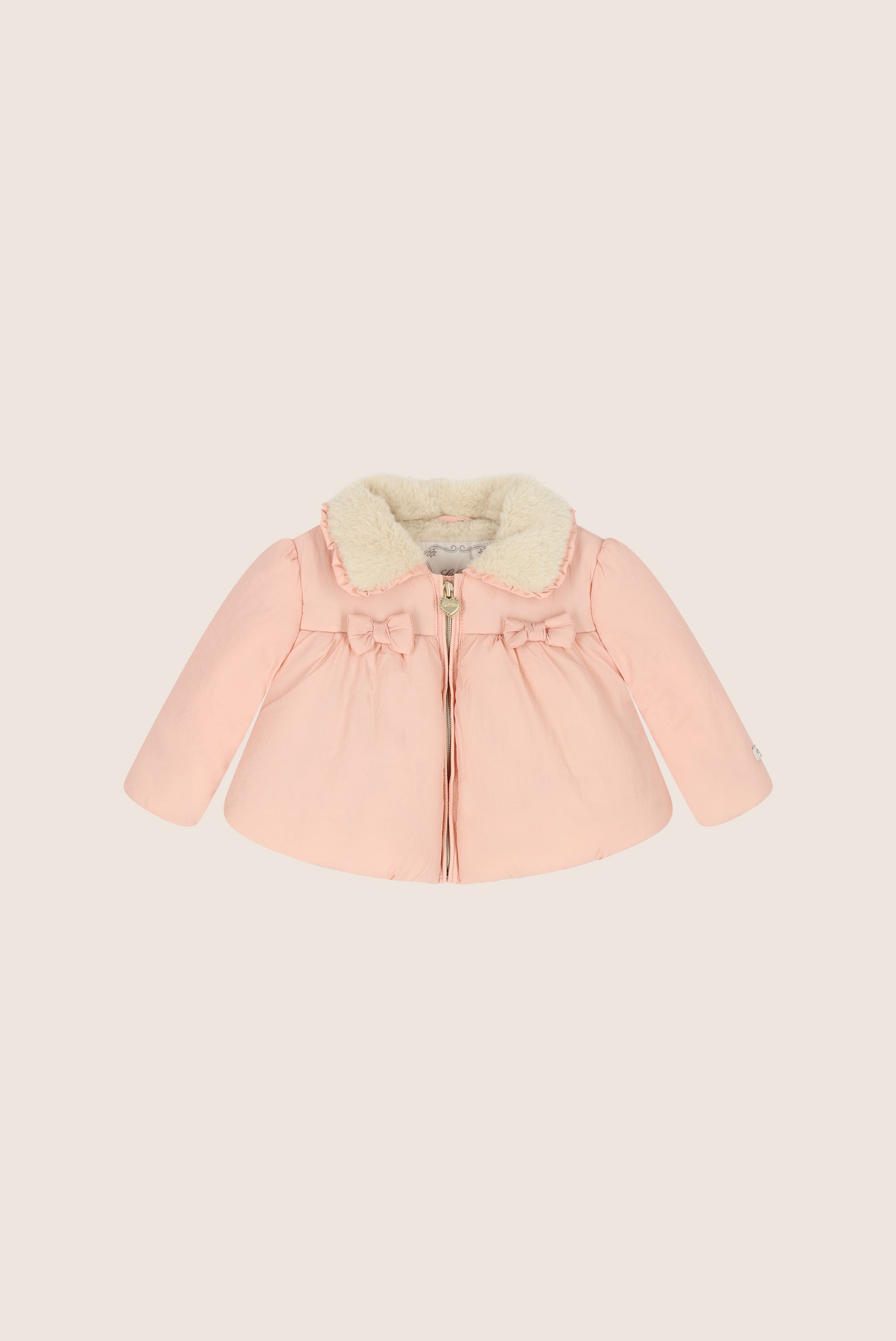 Le Chic Mini BAIRY puffy winterjasje met strikken - Pink Crystal