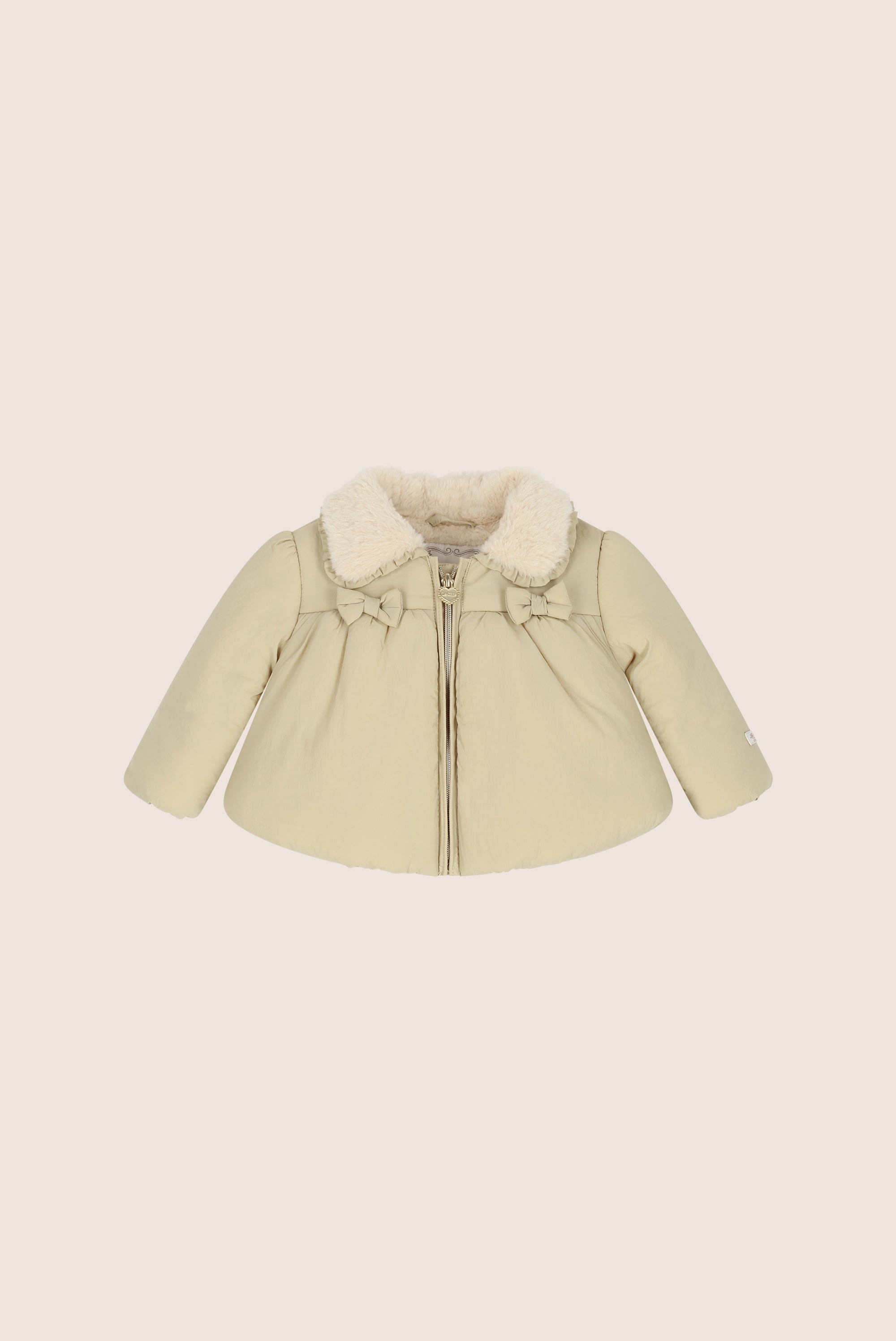 Le Chic Mini BAIRY puffy winterjasje met strikken - Dune Delight