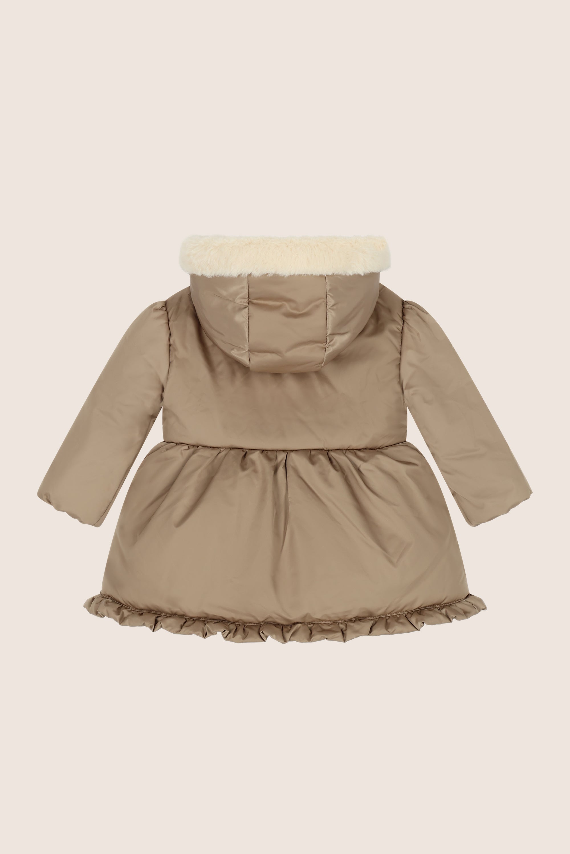 Le Chic Mini BELLY ruffle winterjasje - Dark Champagne