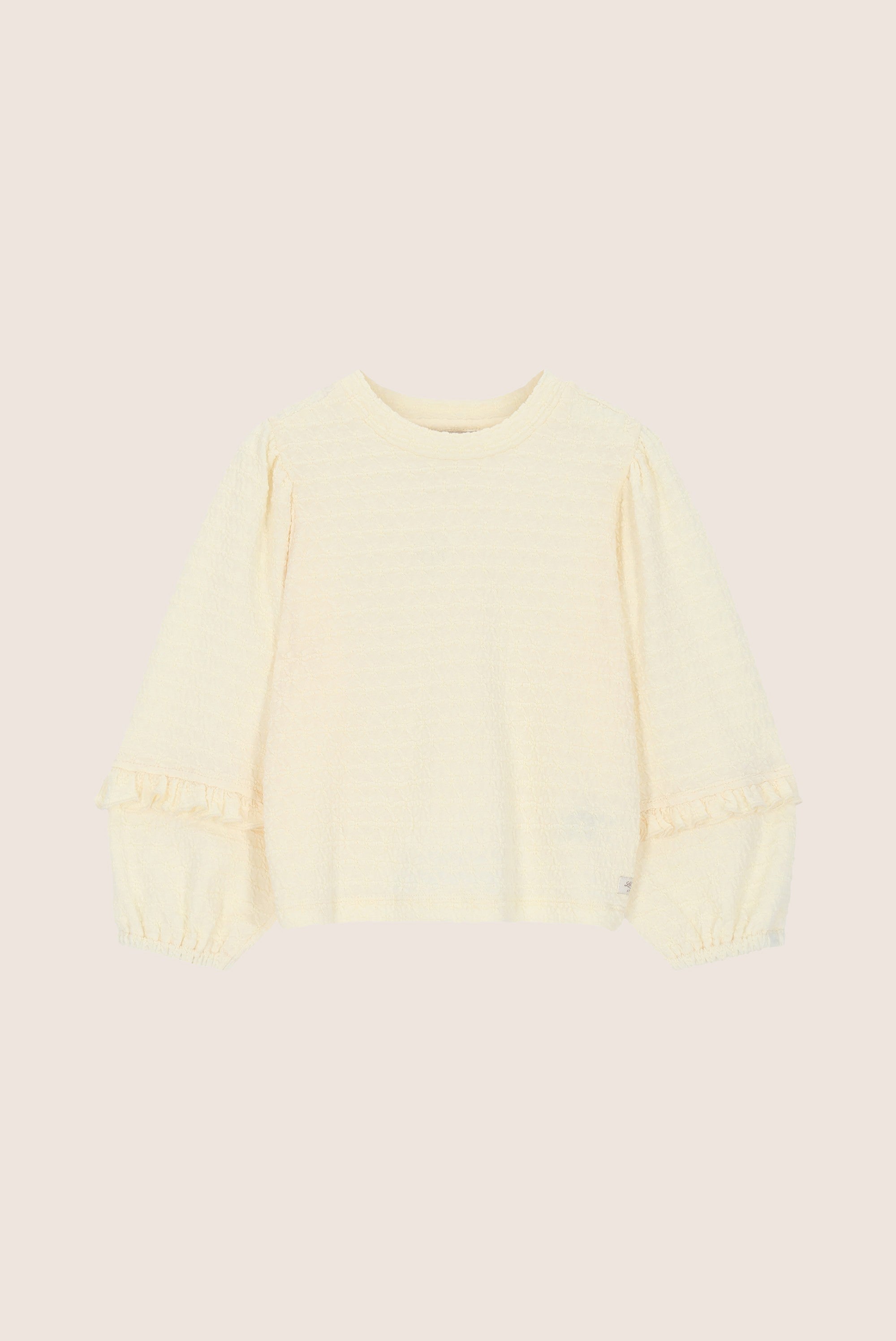 Le Chic Nour Top Met Pofmouwen - Off White