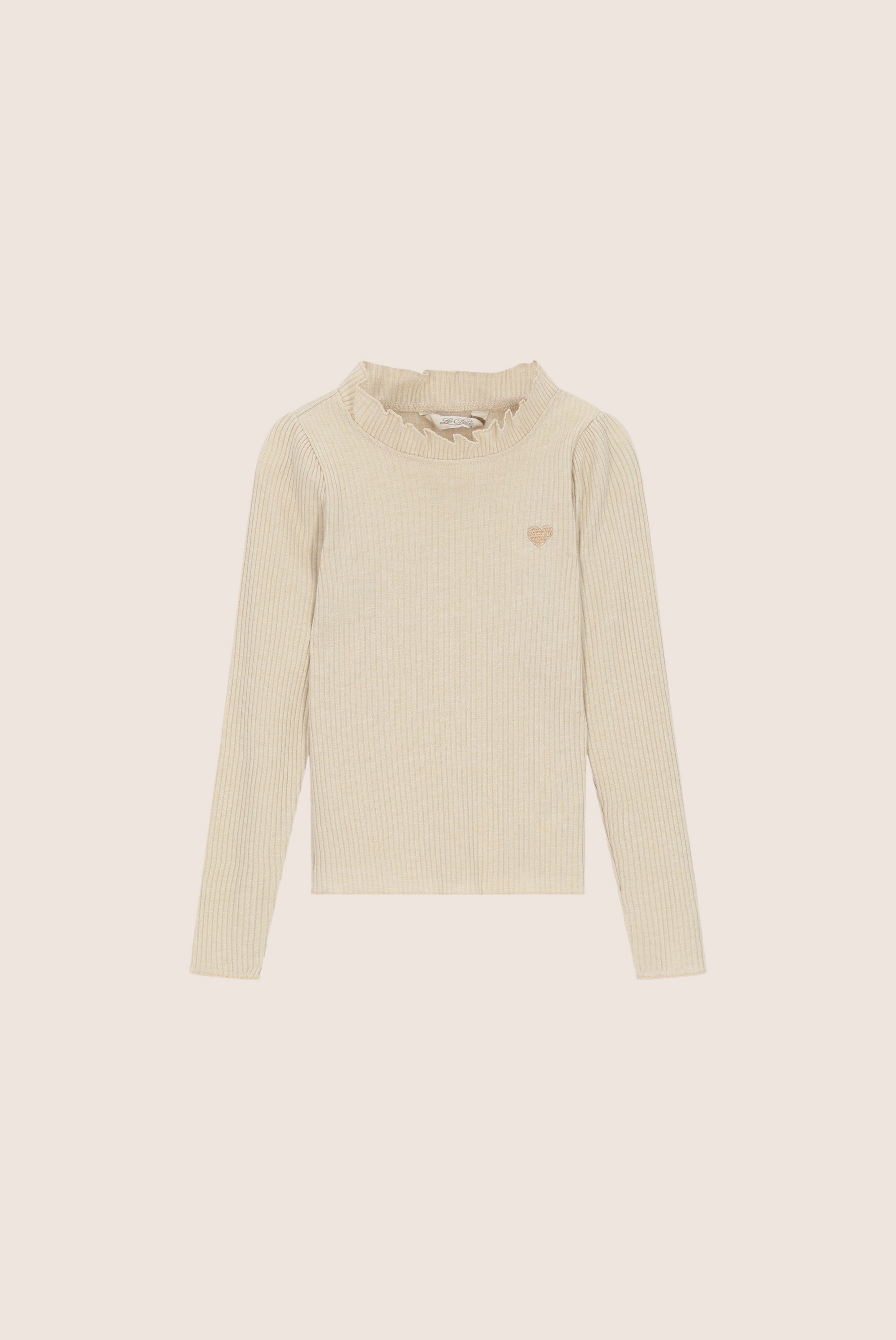 Le Chic Nova Rib Longsleeve - Beige Melee