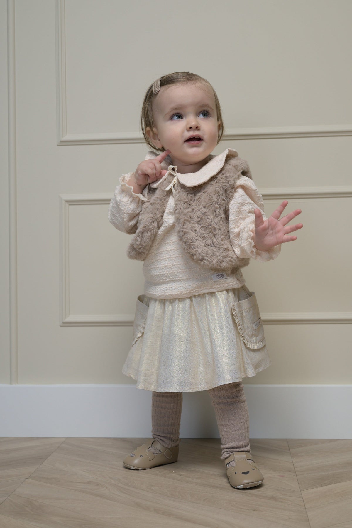 Le Chic Mini Elosy Furry Giletje - Dune