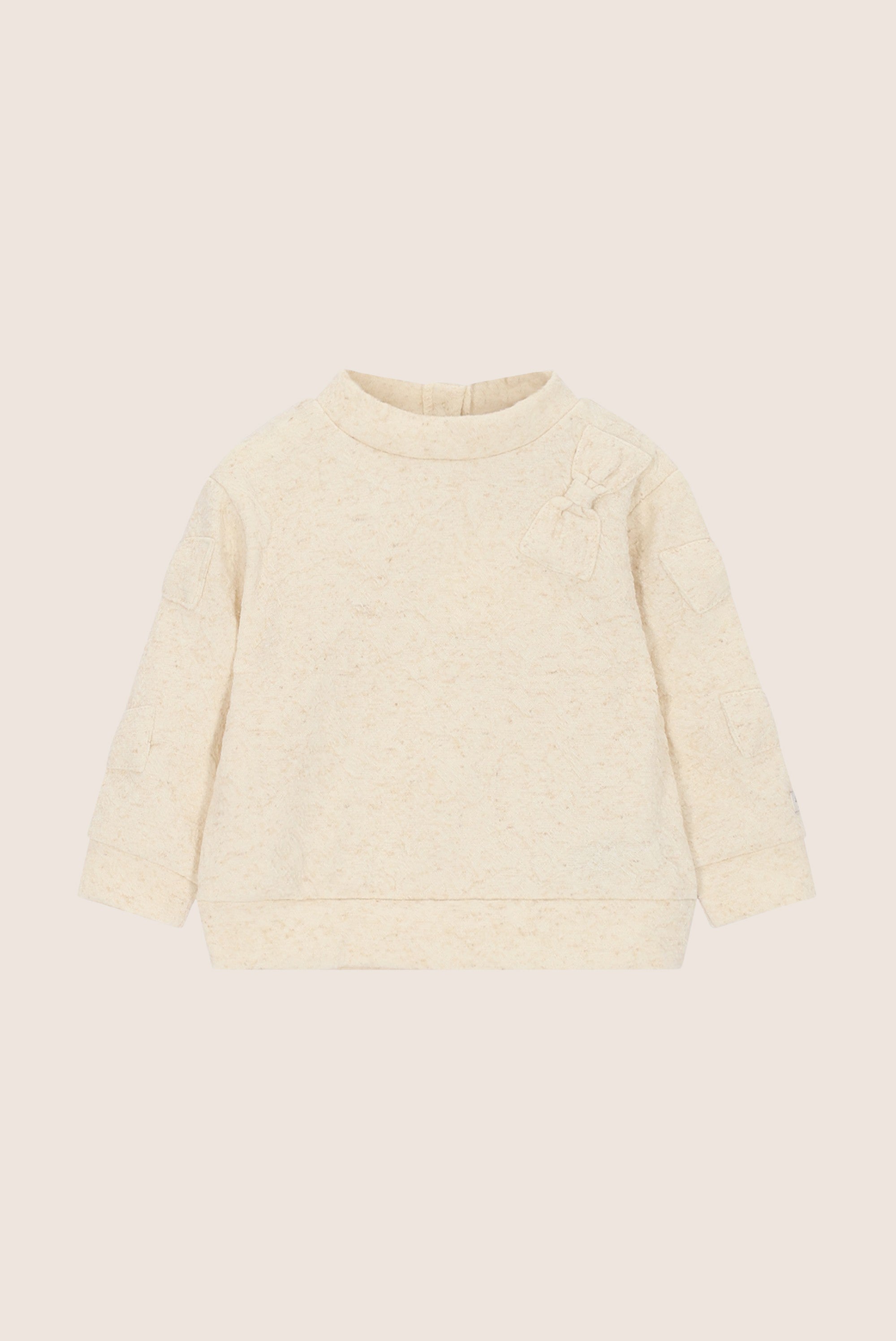 Le Chic Mini Ovy Sweater Met Strikken - Beige Melee