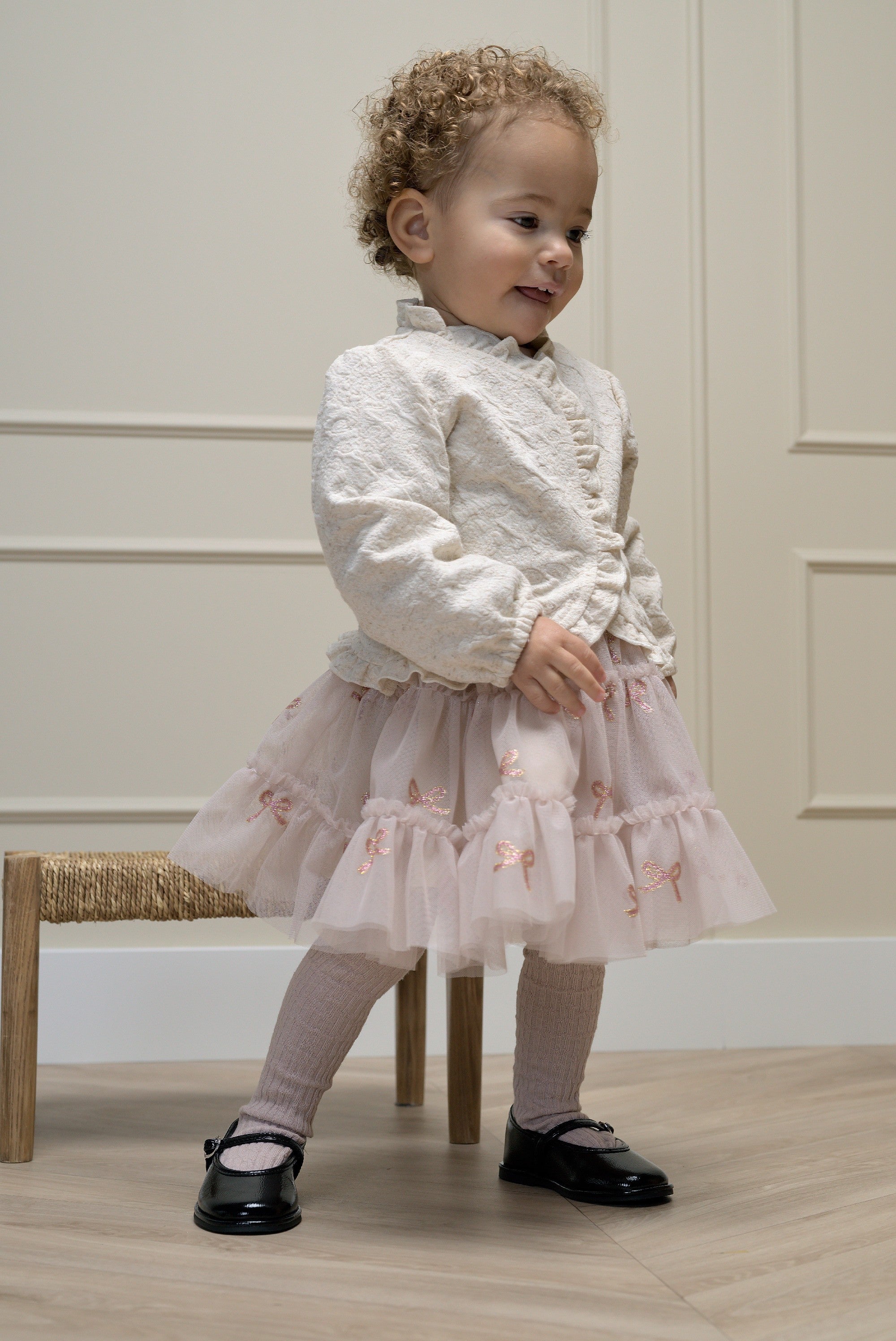 Le Chic Mini Trey Glanzende Petticoat - Dazzling Bows