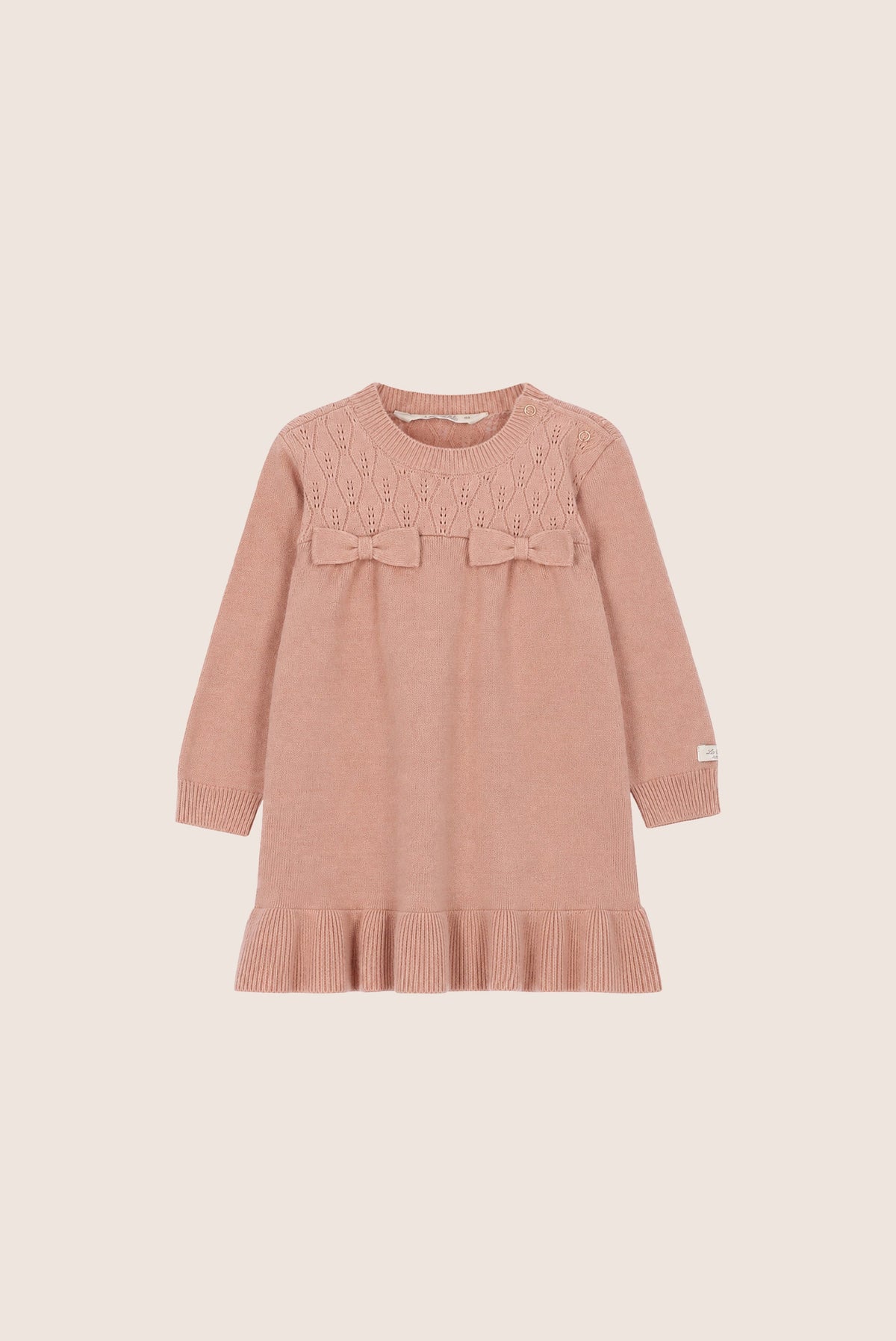 Le Chic Mini Sady Ajour Gebreide Jurk - Victorian Pink