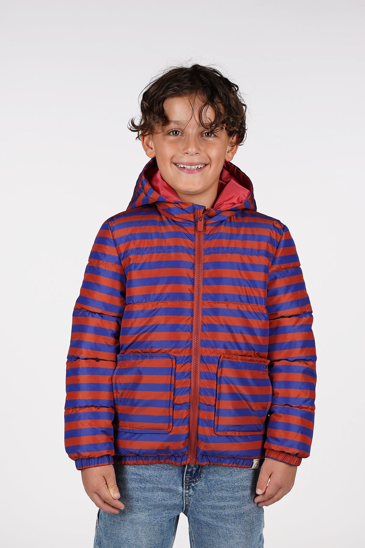 The New Chapter Mosi Jacket Strepen Blauw Bruin