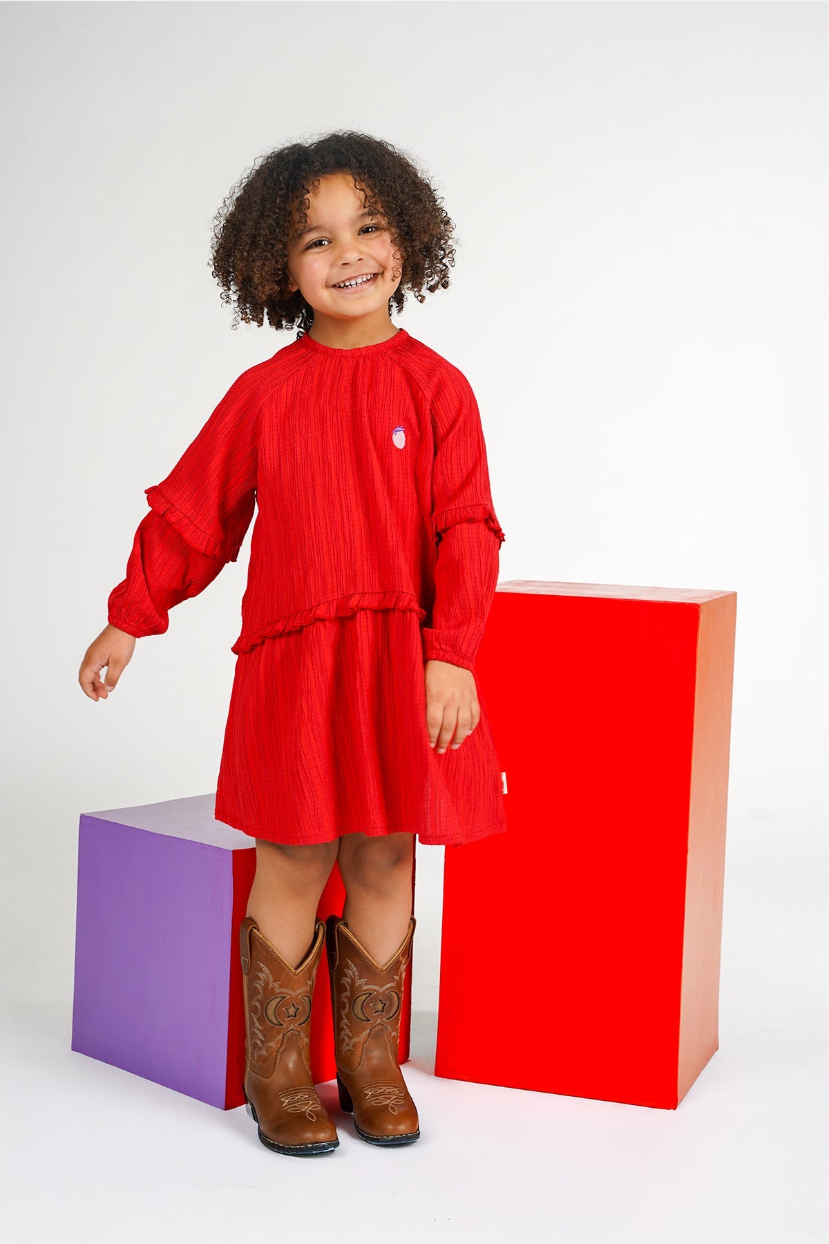 The New Chapter Valerie dress rood bold colors