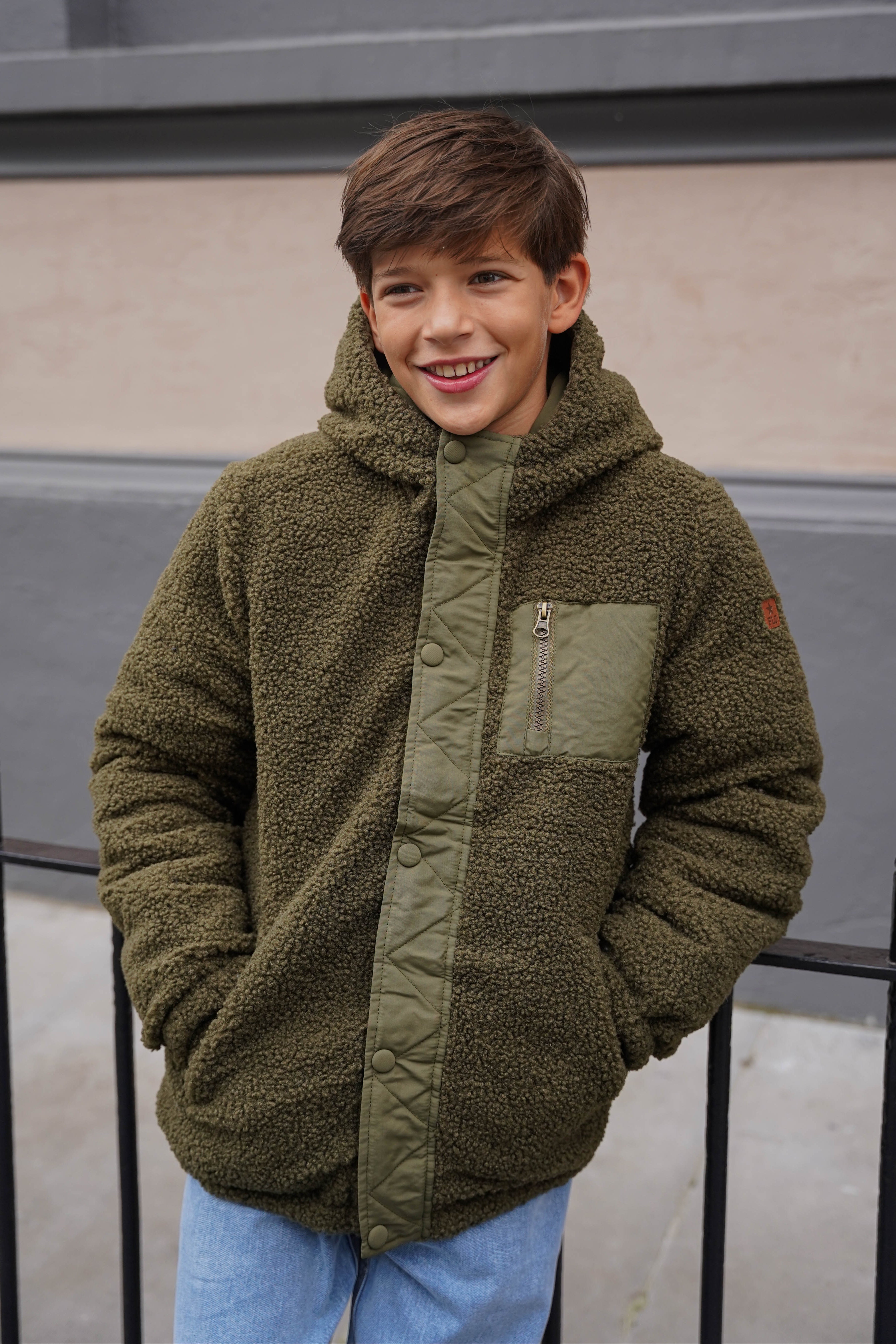 LikeFlo Albon Reversible Jacket Donkergroen