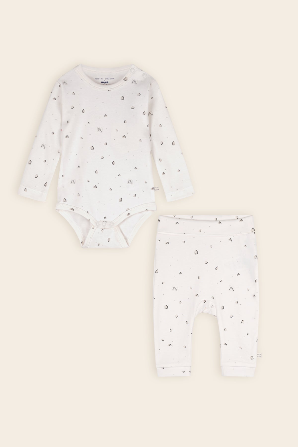 Petite Maison Stormy 2-delige Set: Romper+Jogger Legging AOP Grey
