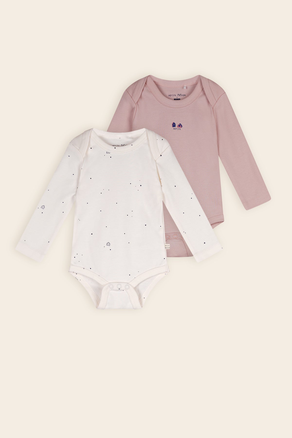 Petite Maison Shion 2-delige Romper Set Lange Mouw Pastel Pink