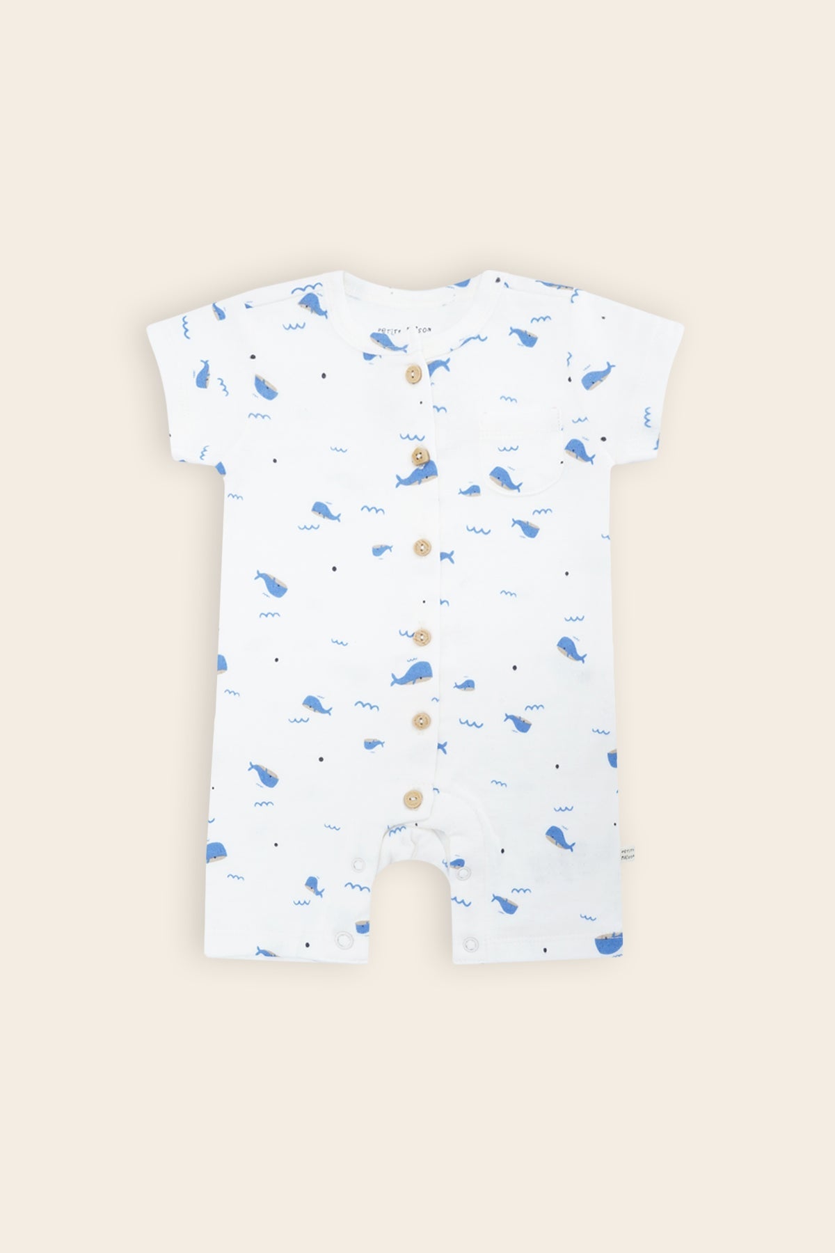 Petite Maison Sem Zomers Speelpakje Walvisprint Blauw