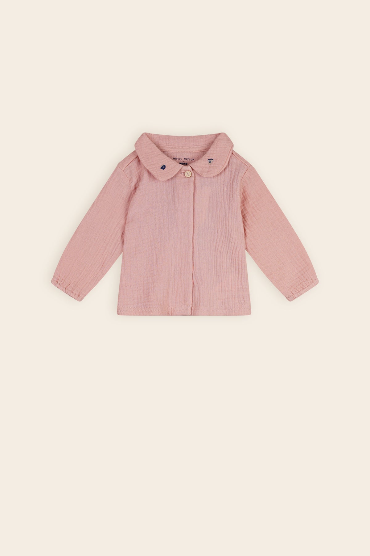 Petite Maison Kati Mousseline Blouse Ronde Kraag Pastel Pink