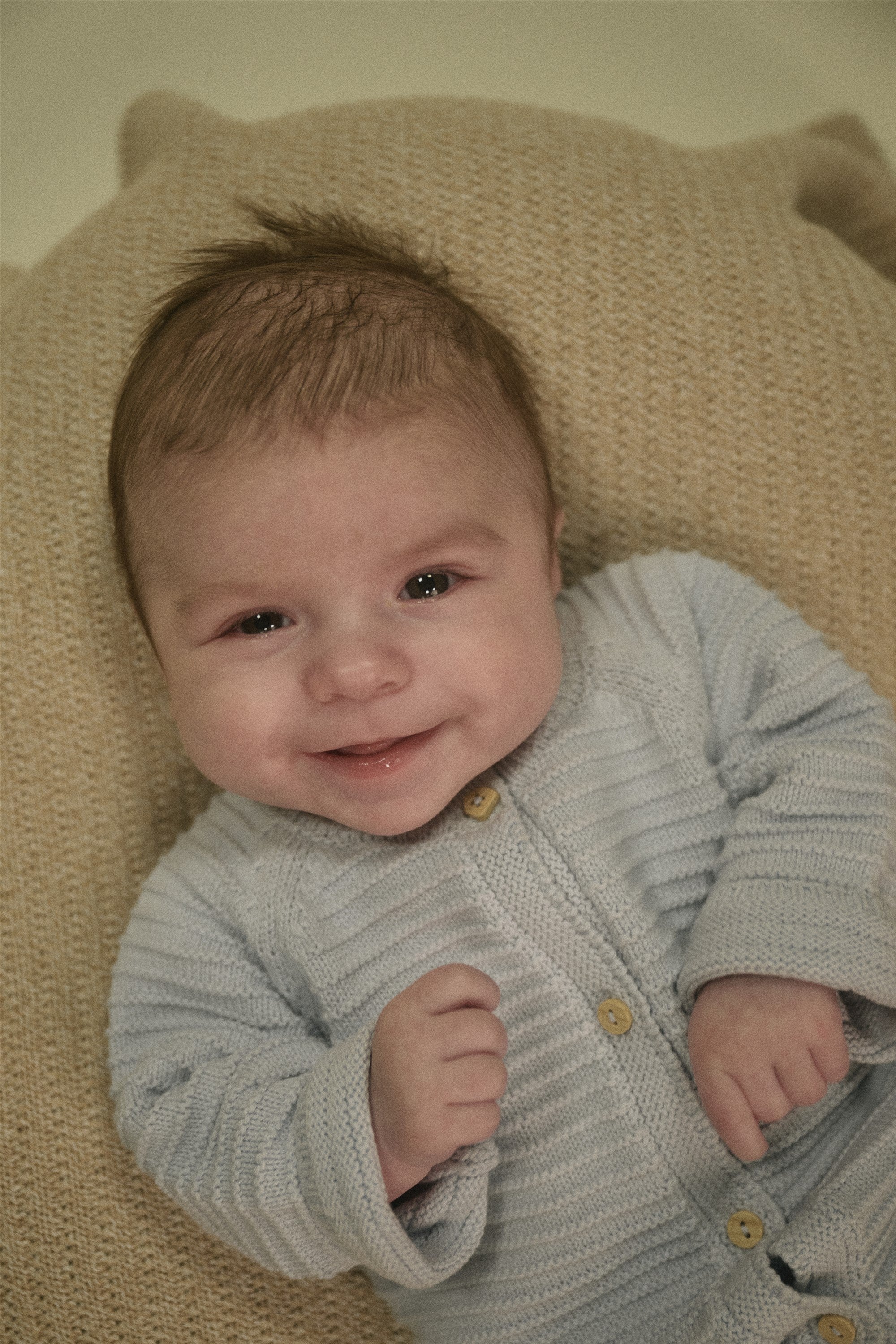 Petite Maison Kiki Gebreid Vest Heather Blue