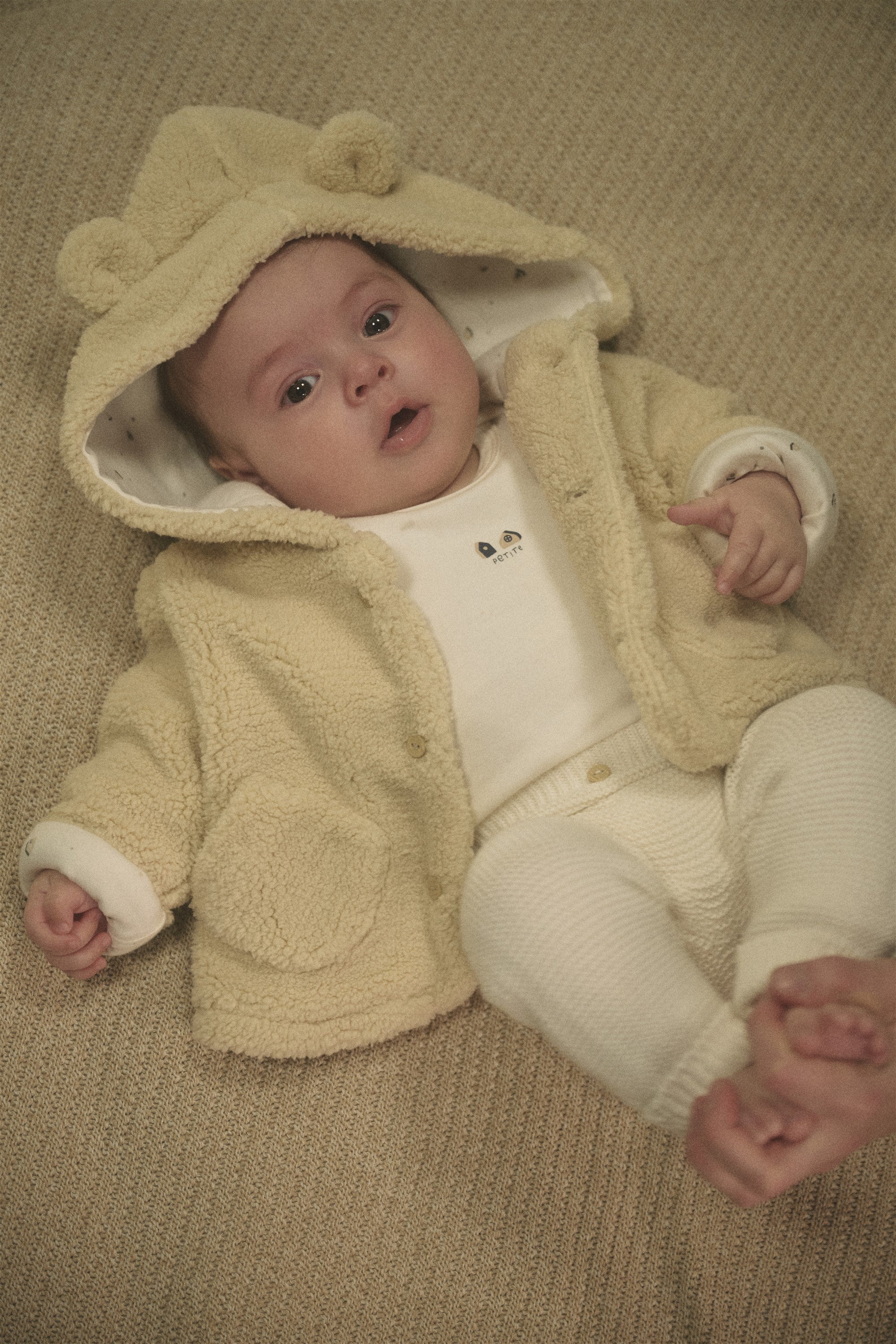 Petite Maison Keddy Teddy Jasje met Capuchon Oatmeal