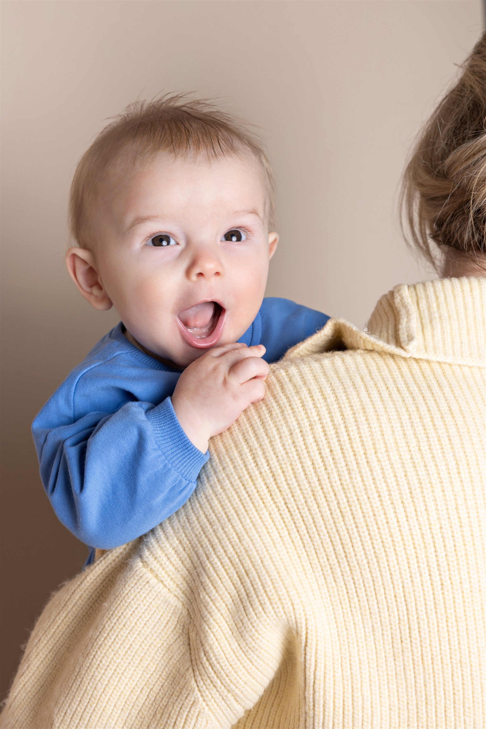 Petite Maison Ker Roomy Sweater met Golfjes print Blauw