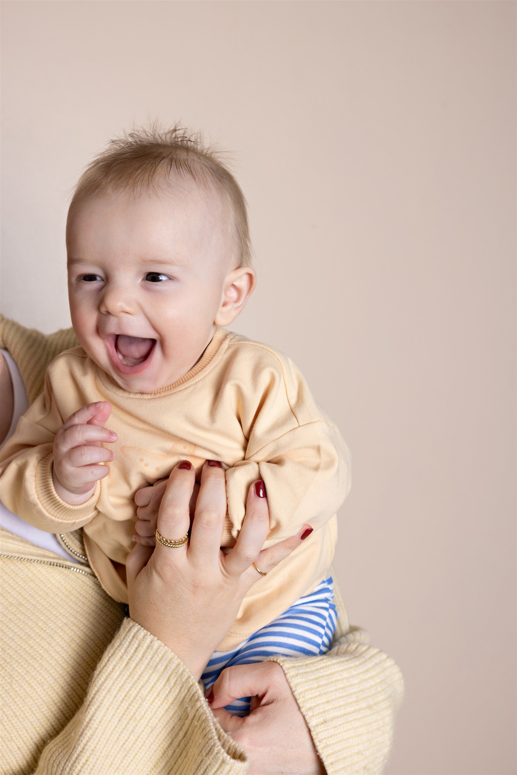 Petite Maison Ker Roomy Sweater met Walvisprint Oranje
