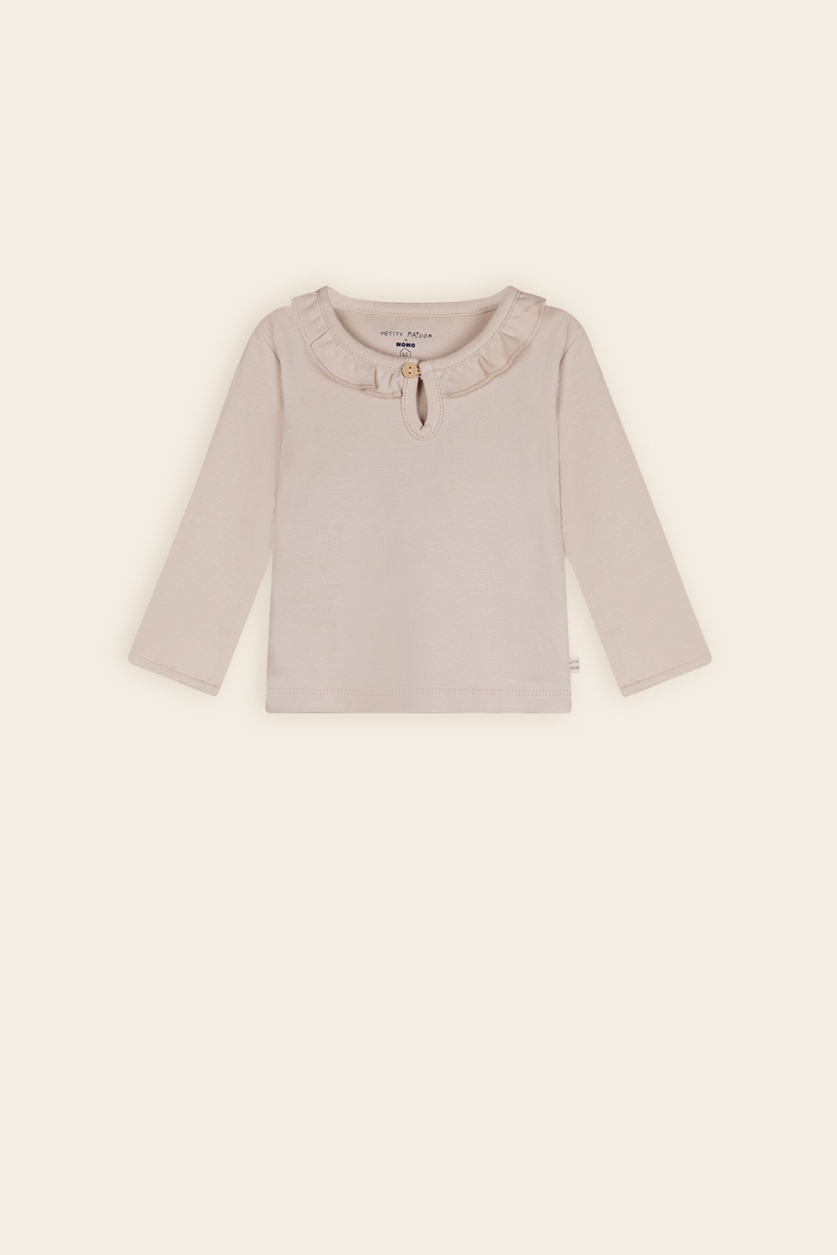 Petite Maison Kaya Tshirt met Ruffle detail Oatmeal
