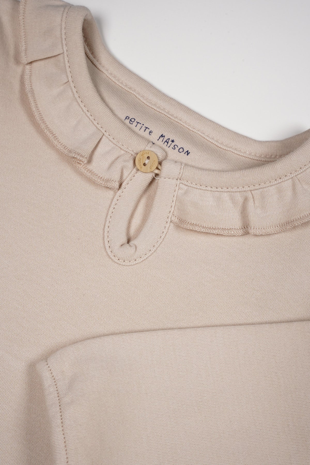 Petite Maison Kaya Tshirt met Ruffle detail Oatmeal