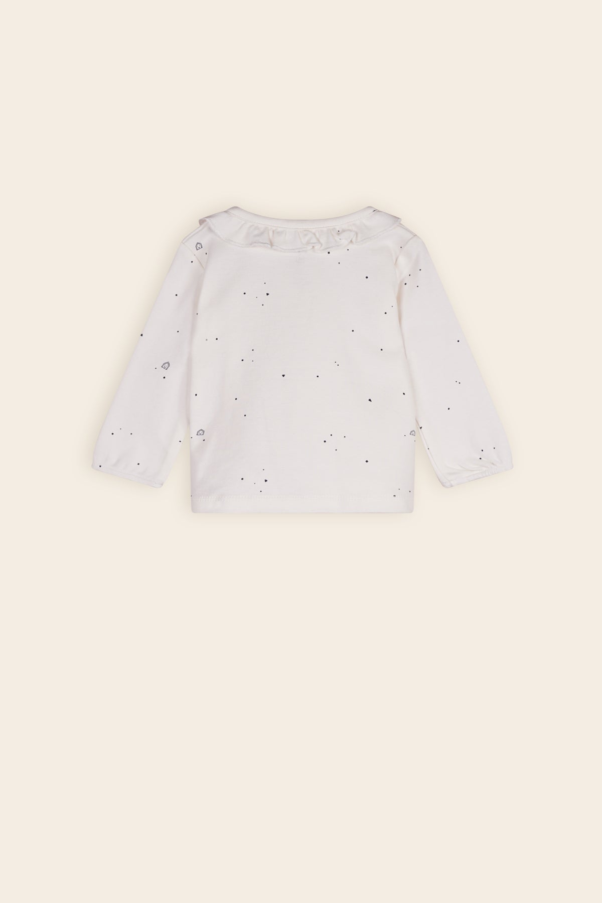 Petite Maison Kaya Tshirt met Ruffle detail AOP Navy