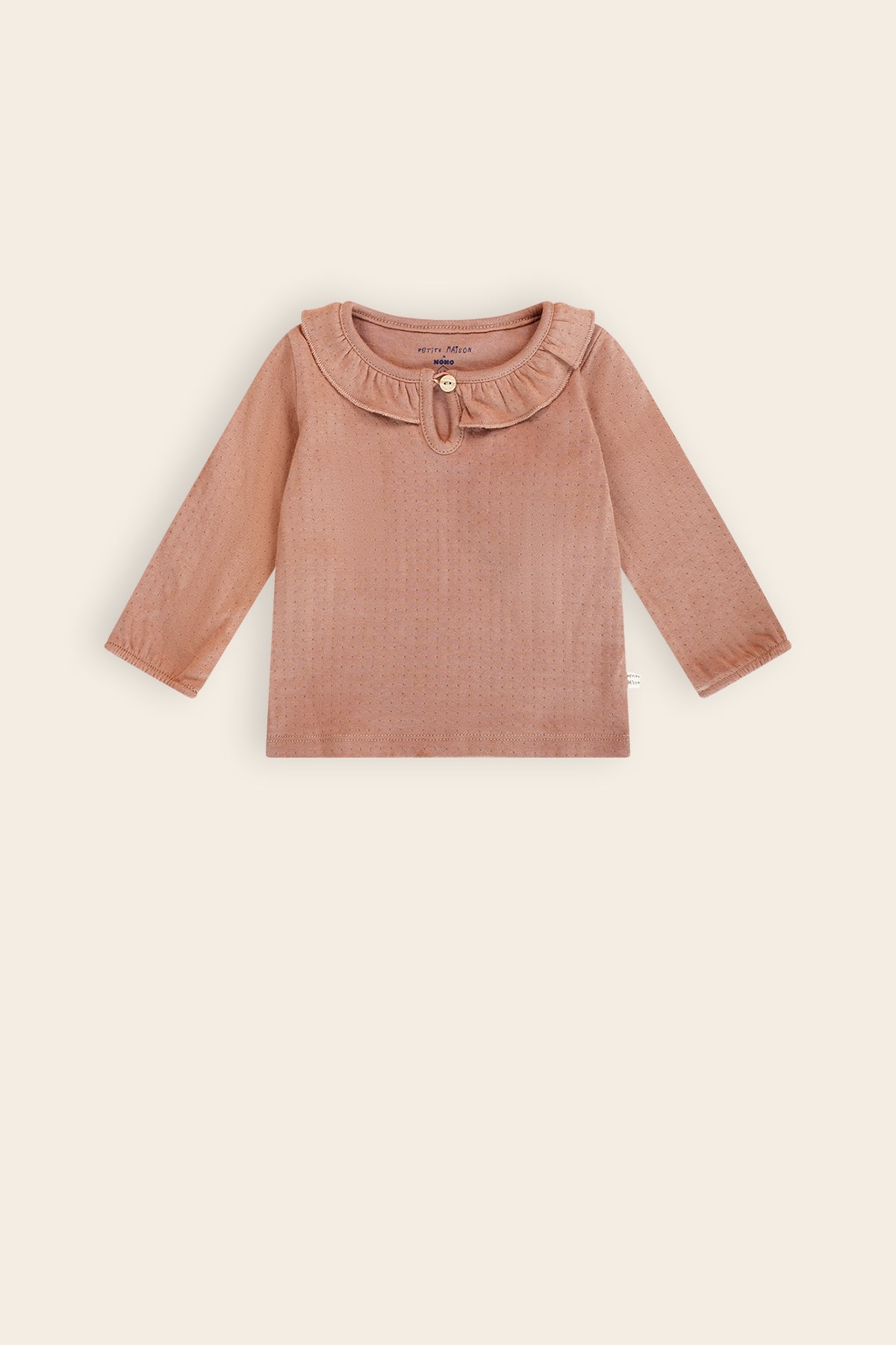 Petite Maison Kaya Tshirt met Ruffle detail Bruin