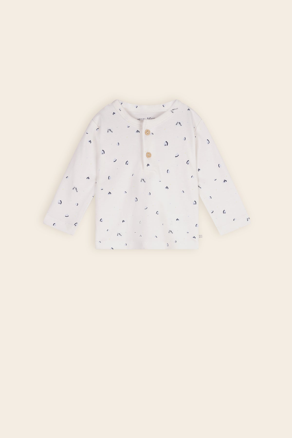 Petite Maison Ko Tshirt met Knoopjes AOP Blue