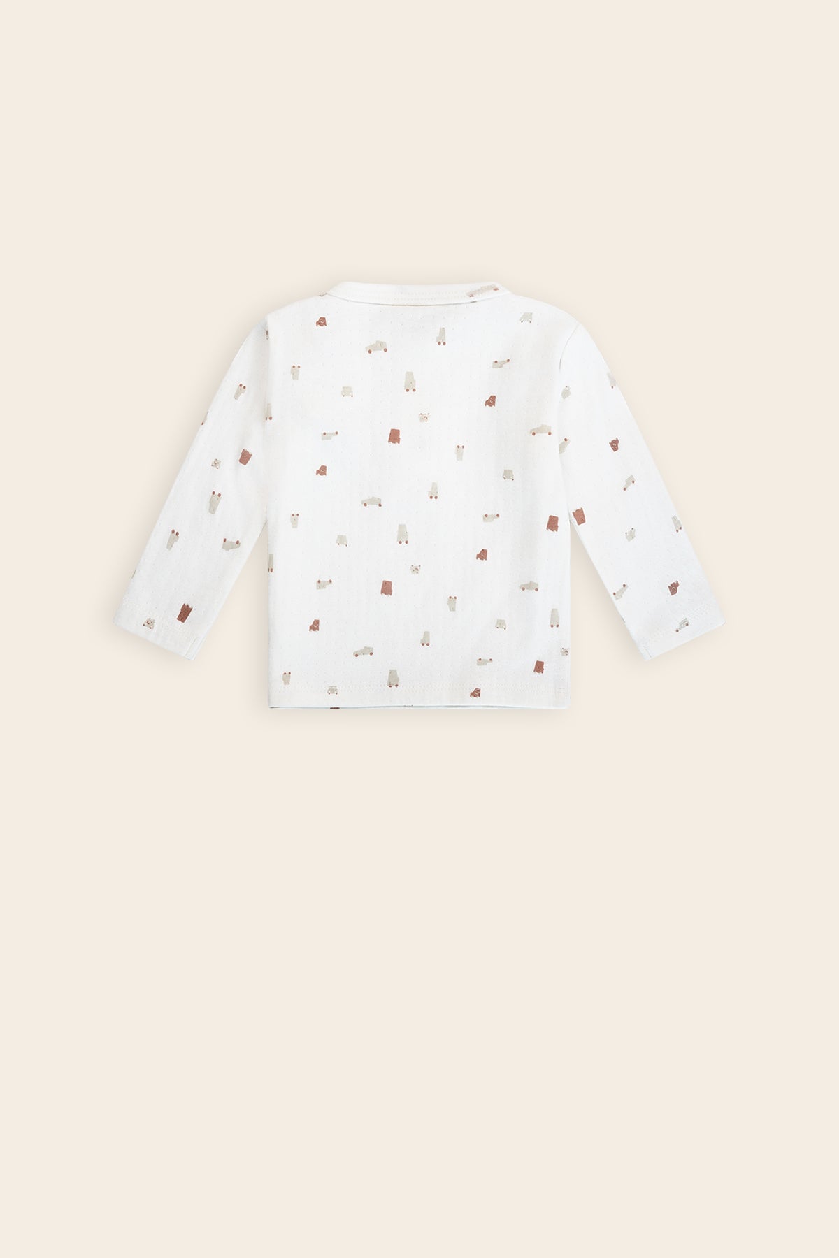 Petite Maison Ko Tshirt met Knoopjes Cars AOP