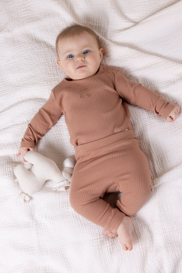 Petite Maison Kokai Rib Jersey Tshirt Bruin