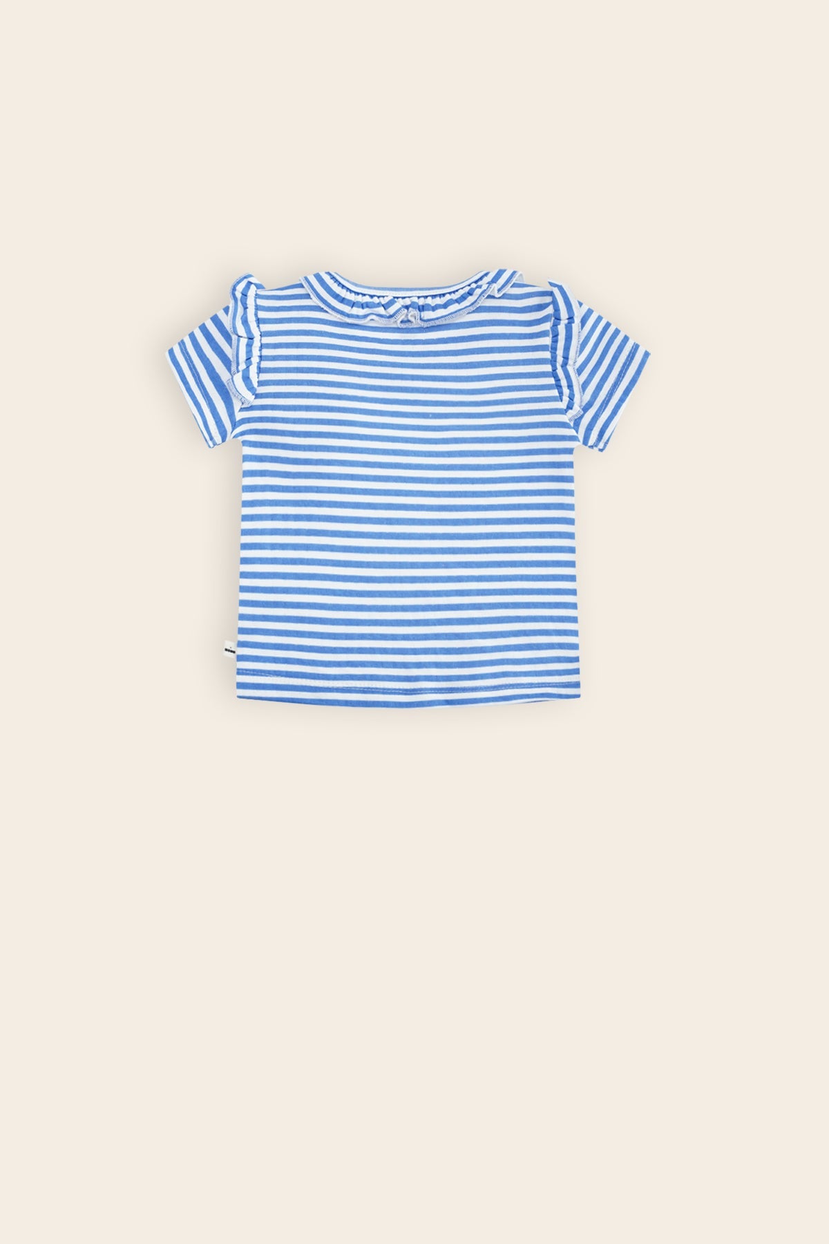 Petite Maison Kayak Tshirt met Ruffle Gestreept Blauw