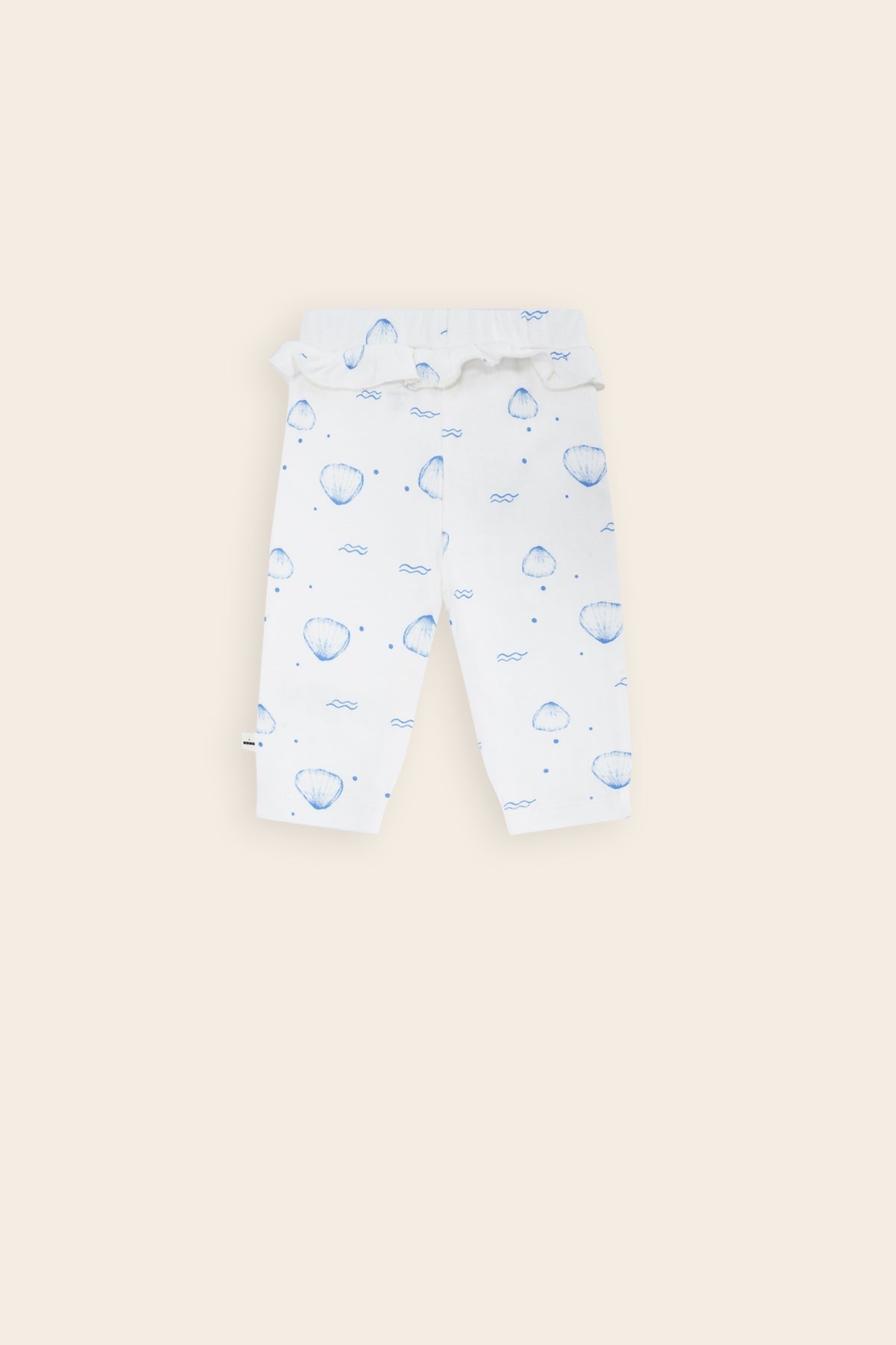 Petite Maison Skyler Jersey Broek met Ruffle Schelpenprint Blauw