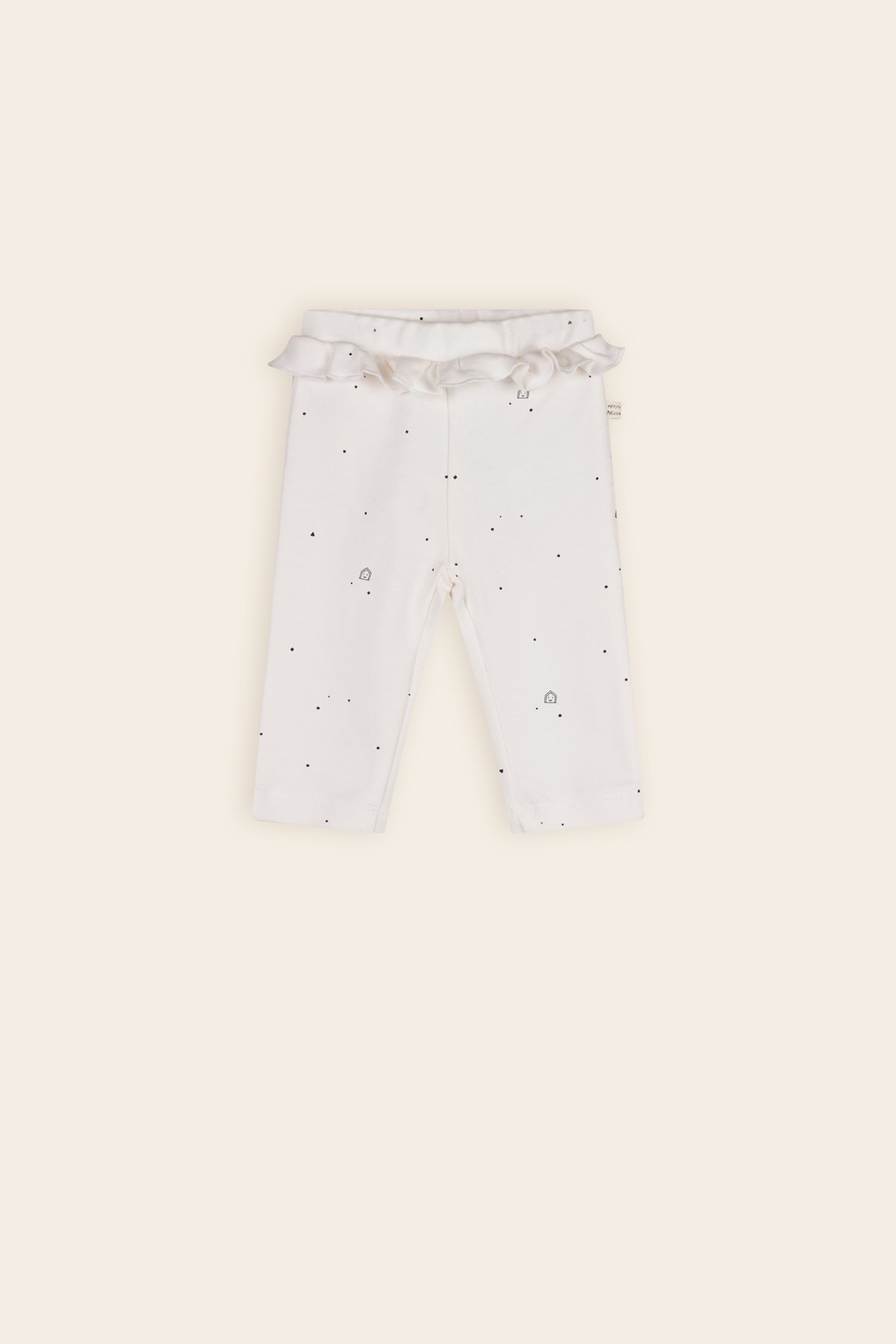 Petite Maison Skyler Jersey Broek met Ruffle AOP Navy