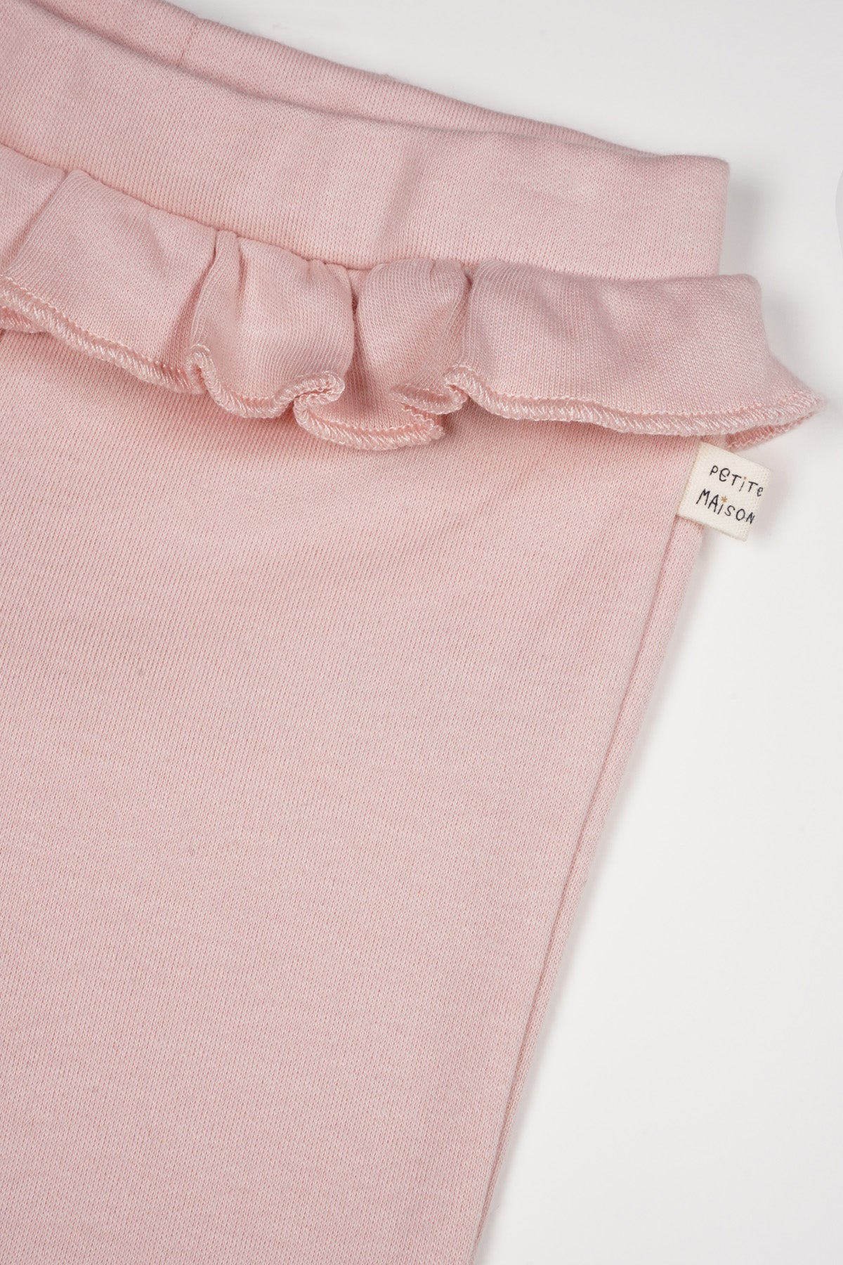 Petite Maison Skyler Jersey Broek met Ruffle Pastel Pink